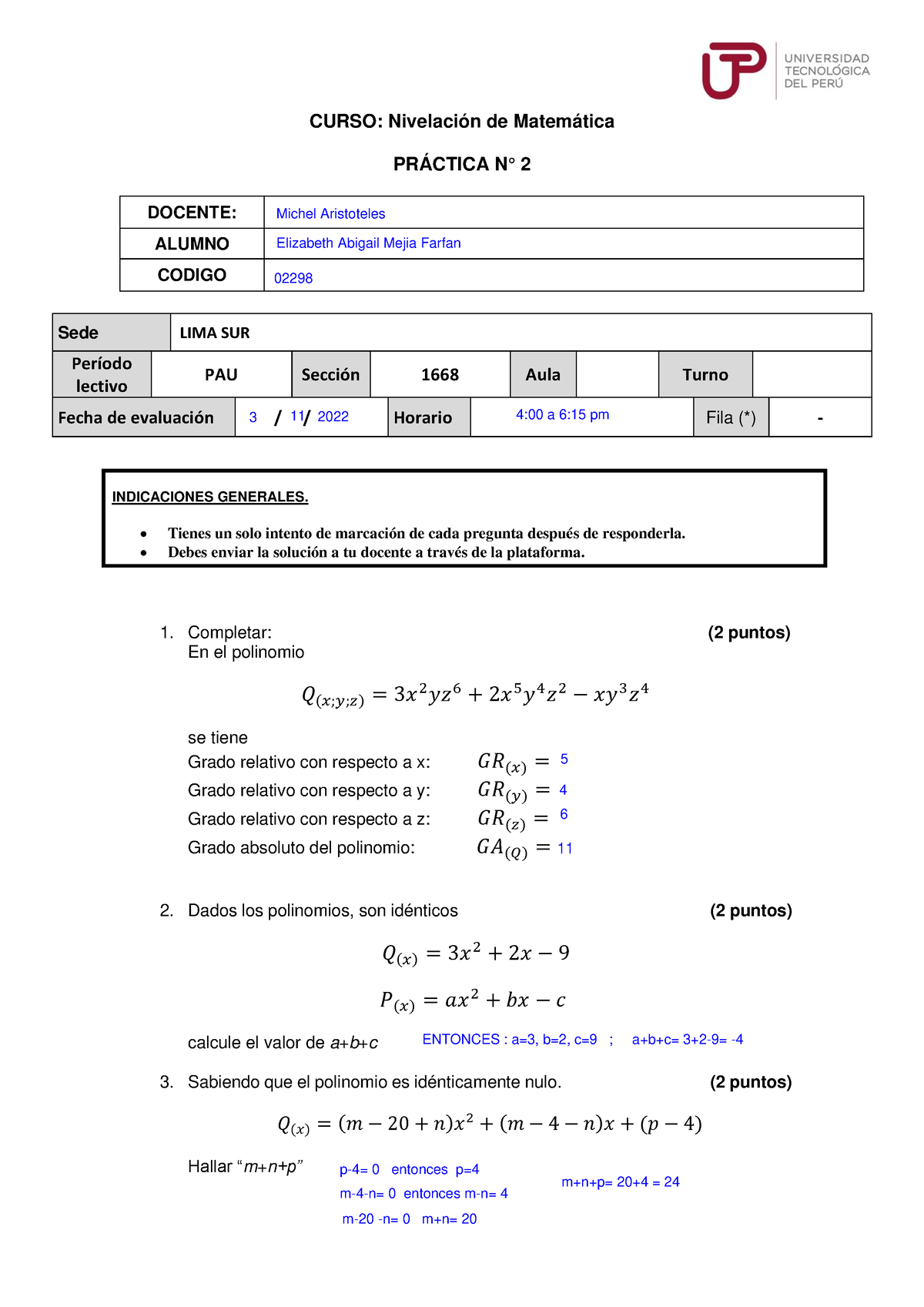 Practica (PC2) PAU Nivelacion Matematica Resuelto - CURSO: Nivelación ...