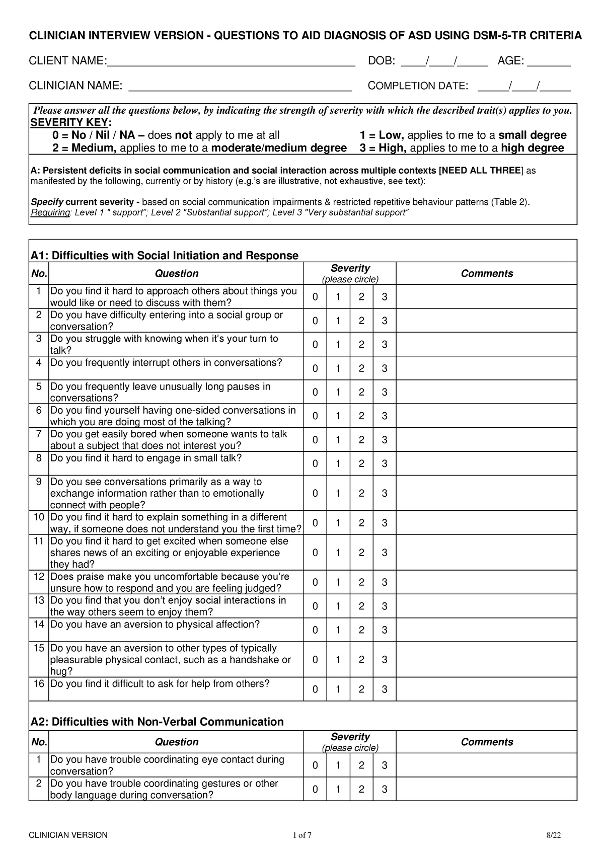 Clinician-Interview- Final-Dx-Criteria-Questions-Aid-Adult-Dx-Using-DSM ...