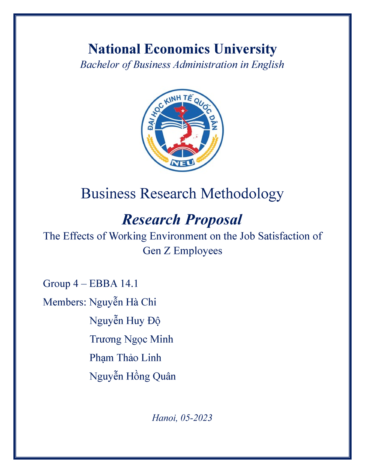 master of business administration research proposal