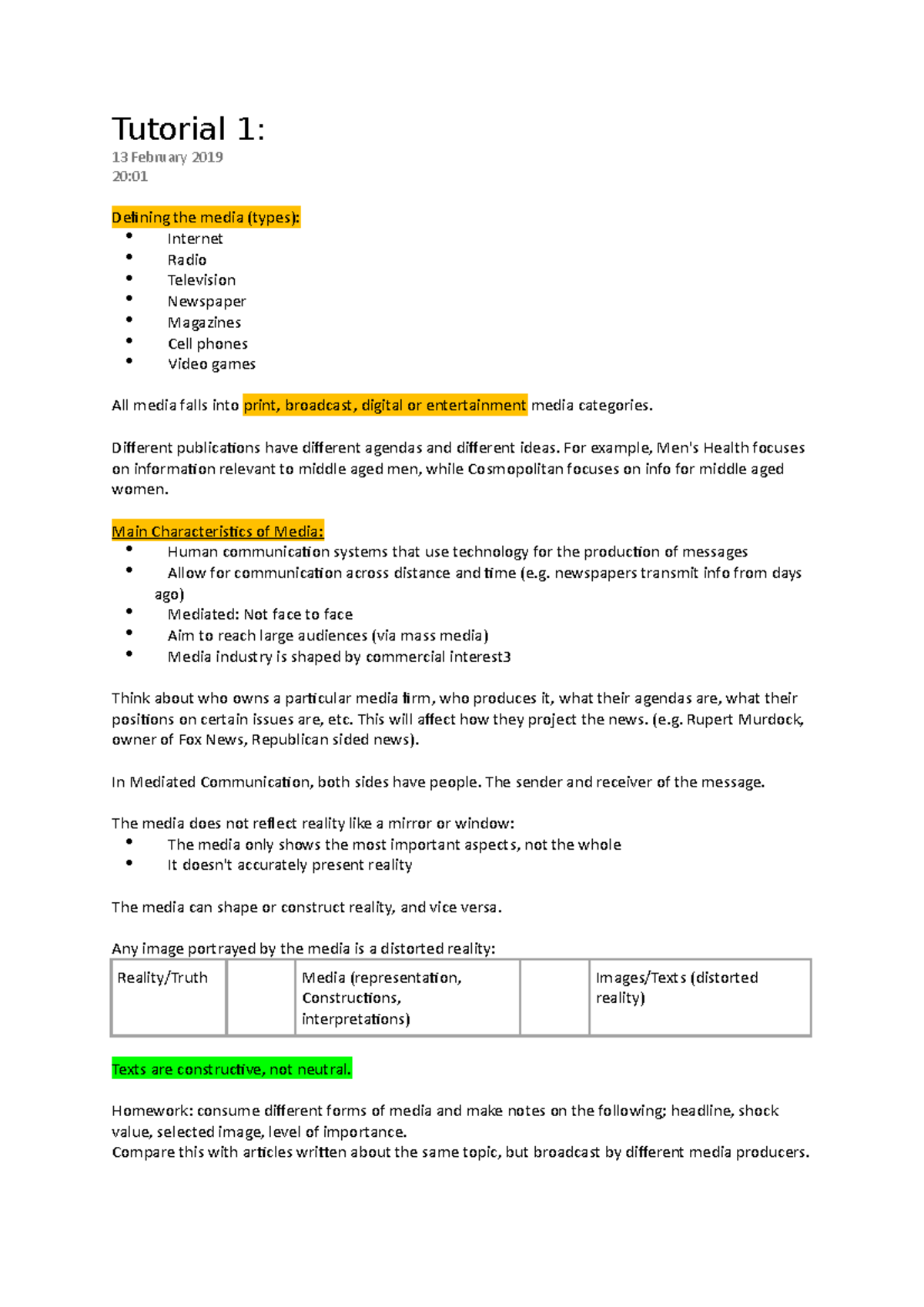 Tutorial 1: Defining the Media - Tutorial 1: 13 February 2019 20:01 ...