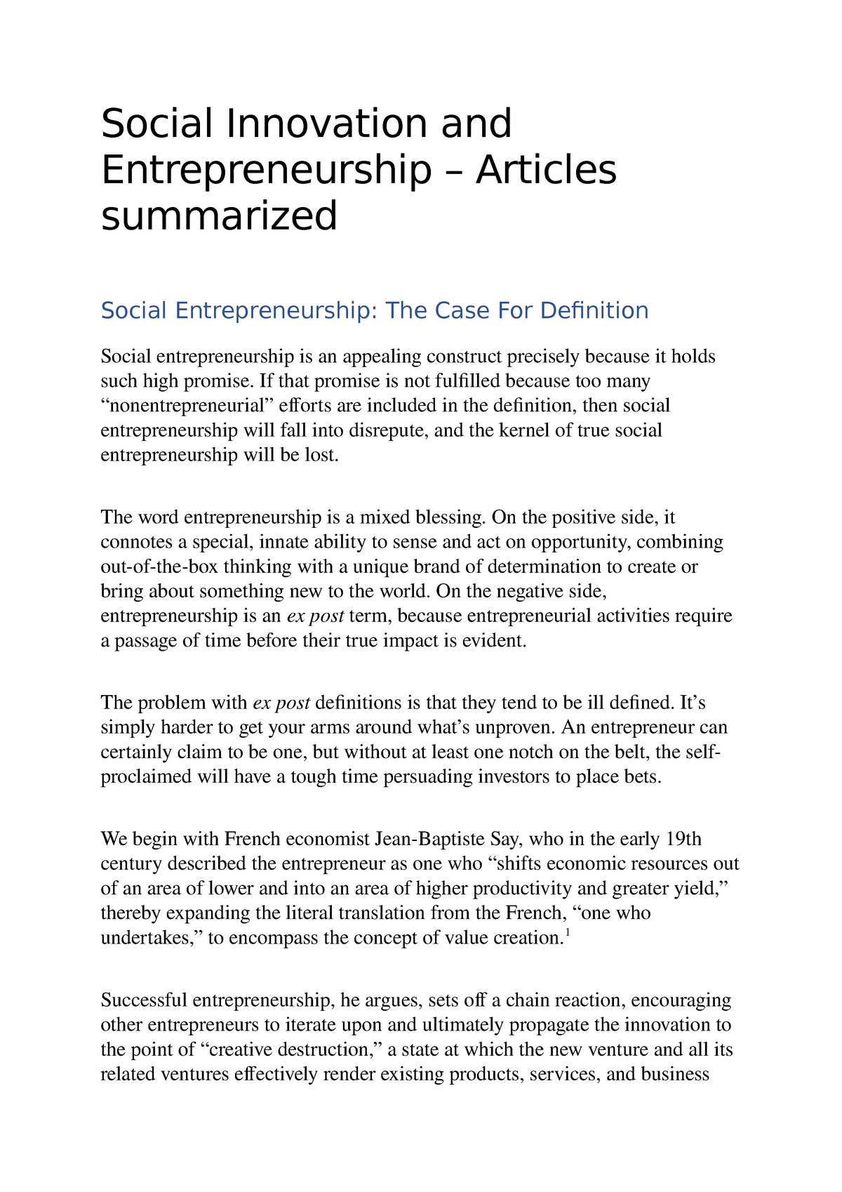 thesis topics on social entrepreneurship