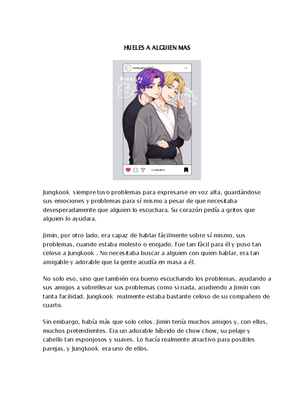 Hueles a alguien mas - HUELES A ALGUIEN MAS Jungkook siempre tuvo ...