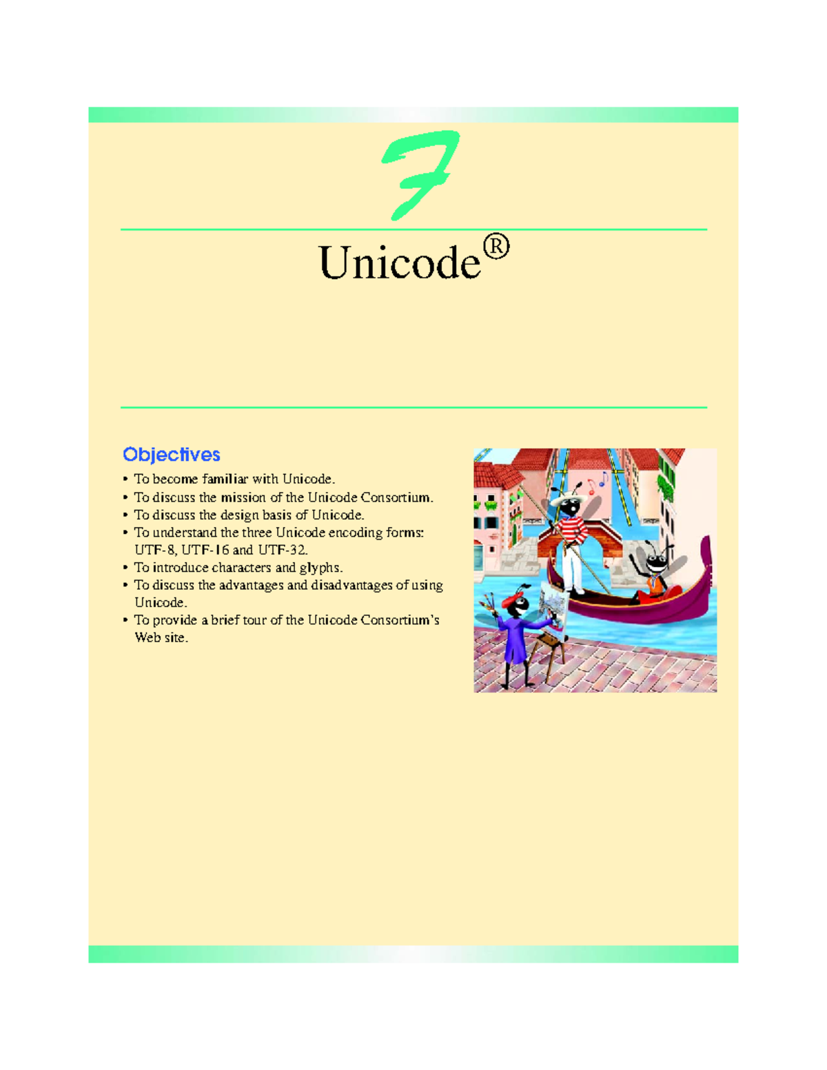 Appendix F Unicode Lecture Notes F F Unicode Objectives To Become Familiar With Studocu