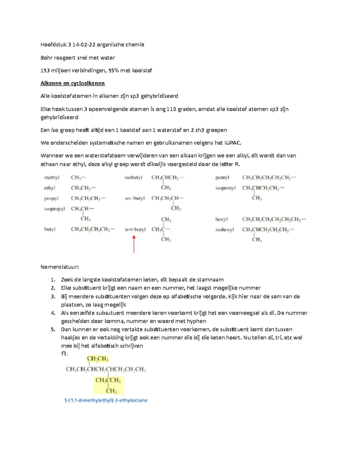 Hoofdstuk 3 Alkanen 14-02-22 - Hoofdstuk 3 14-02-22 organische chemie ...
