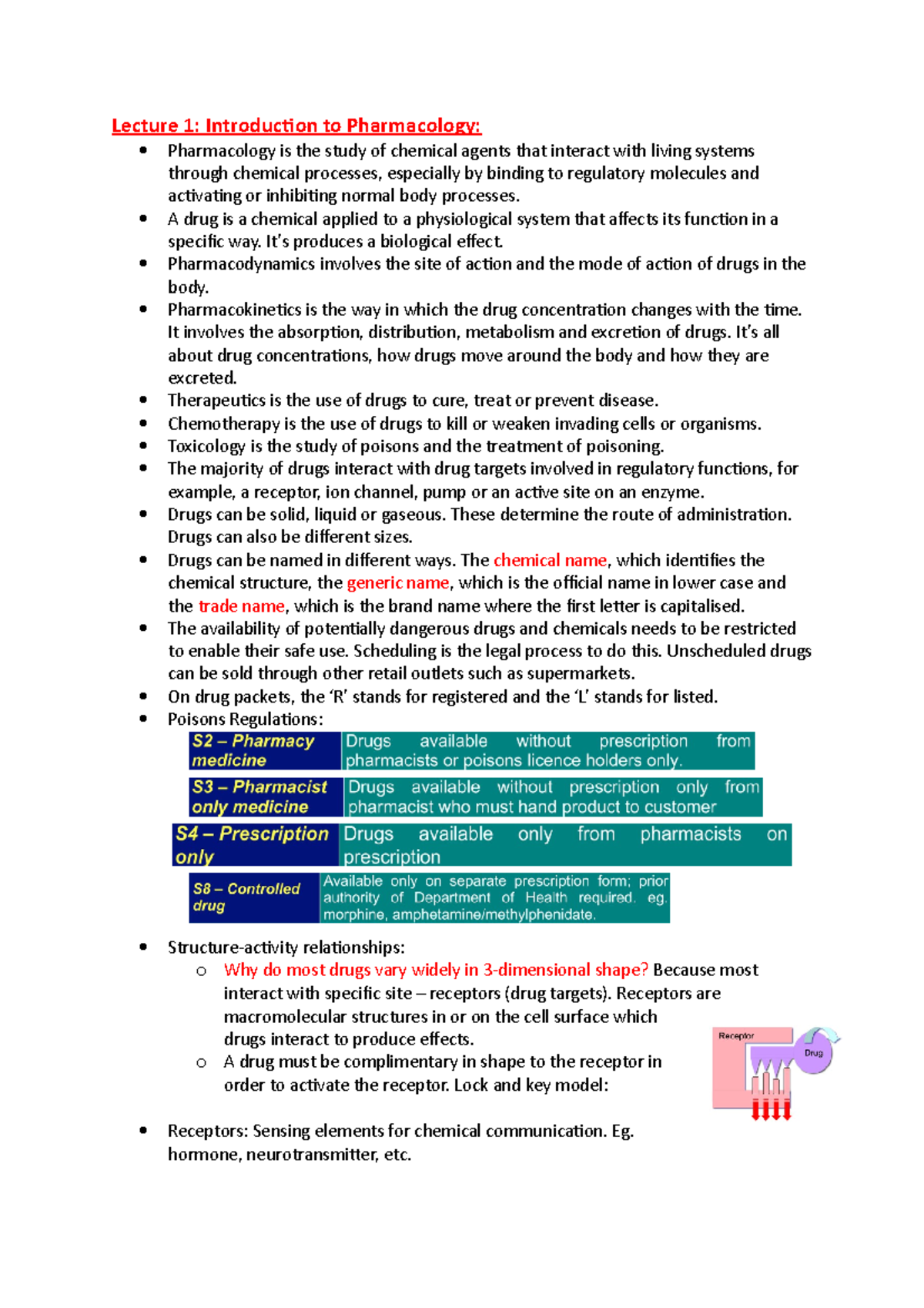 Lecture 1 - Lecture 1: Introduction to Pharmacology: Pharmacology is ...