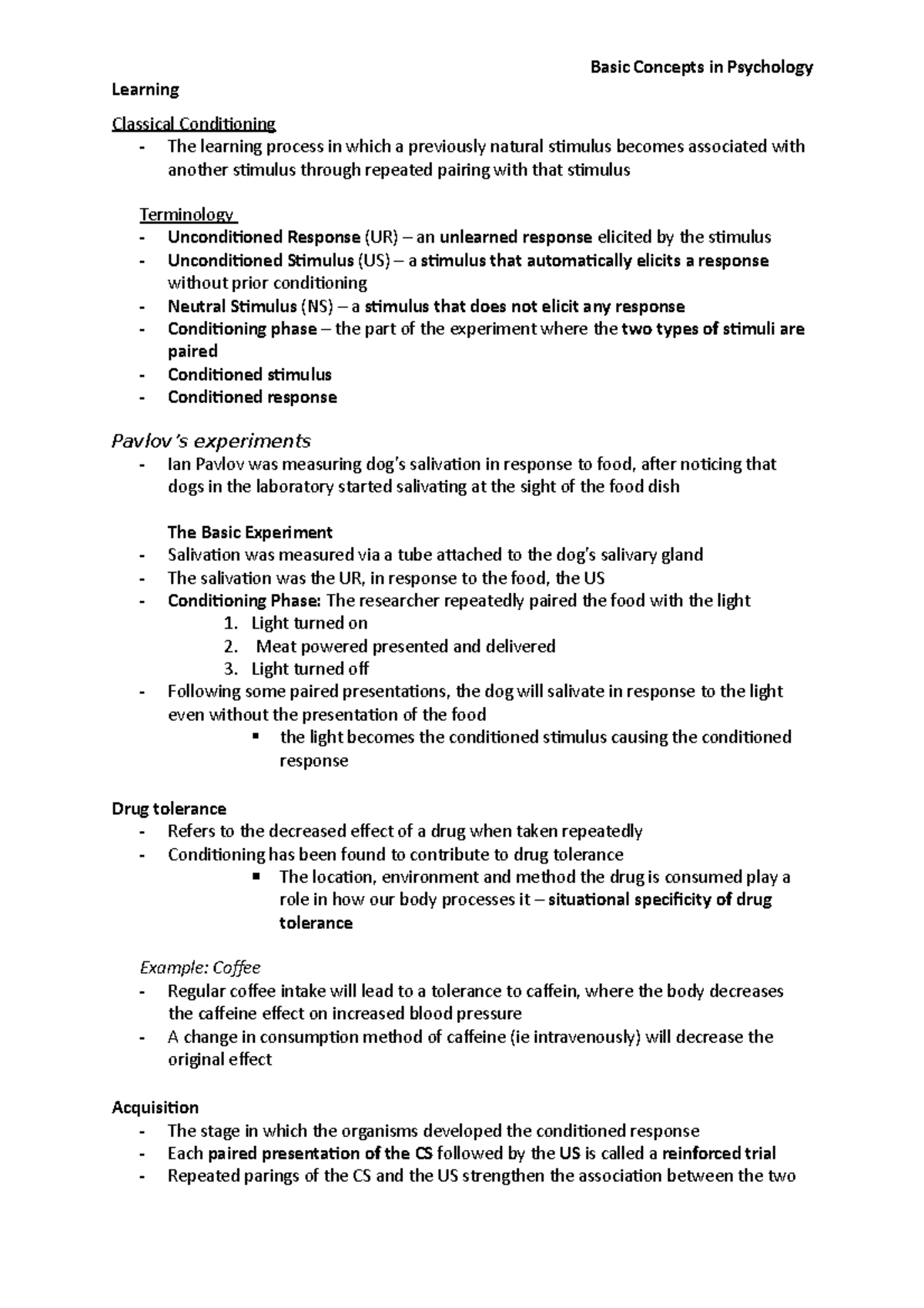 Classical Conditioning - Learning Classical Conditioning - The Learning 