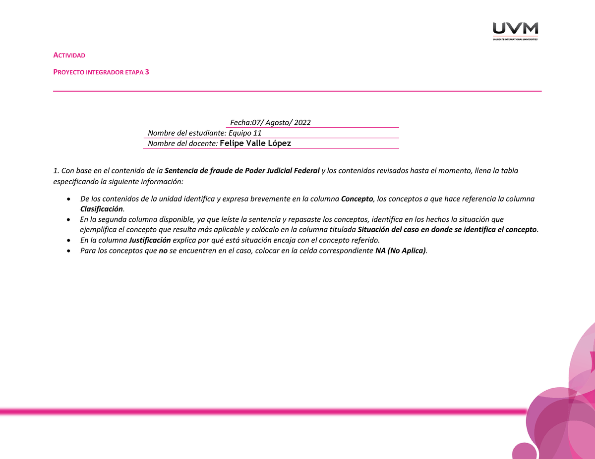 PI Etapa 3 - Derecho Penal - ACTIVIDAD PROYECTO INTEGRADOR ETAPA 3 ...