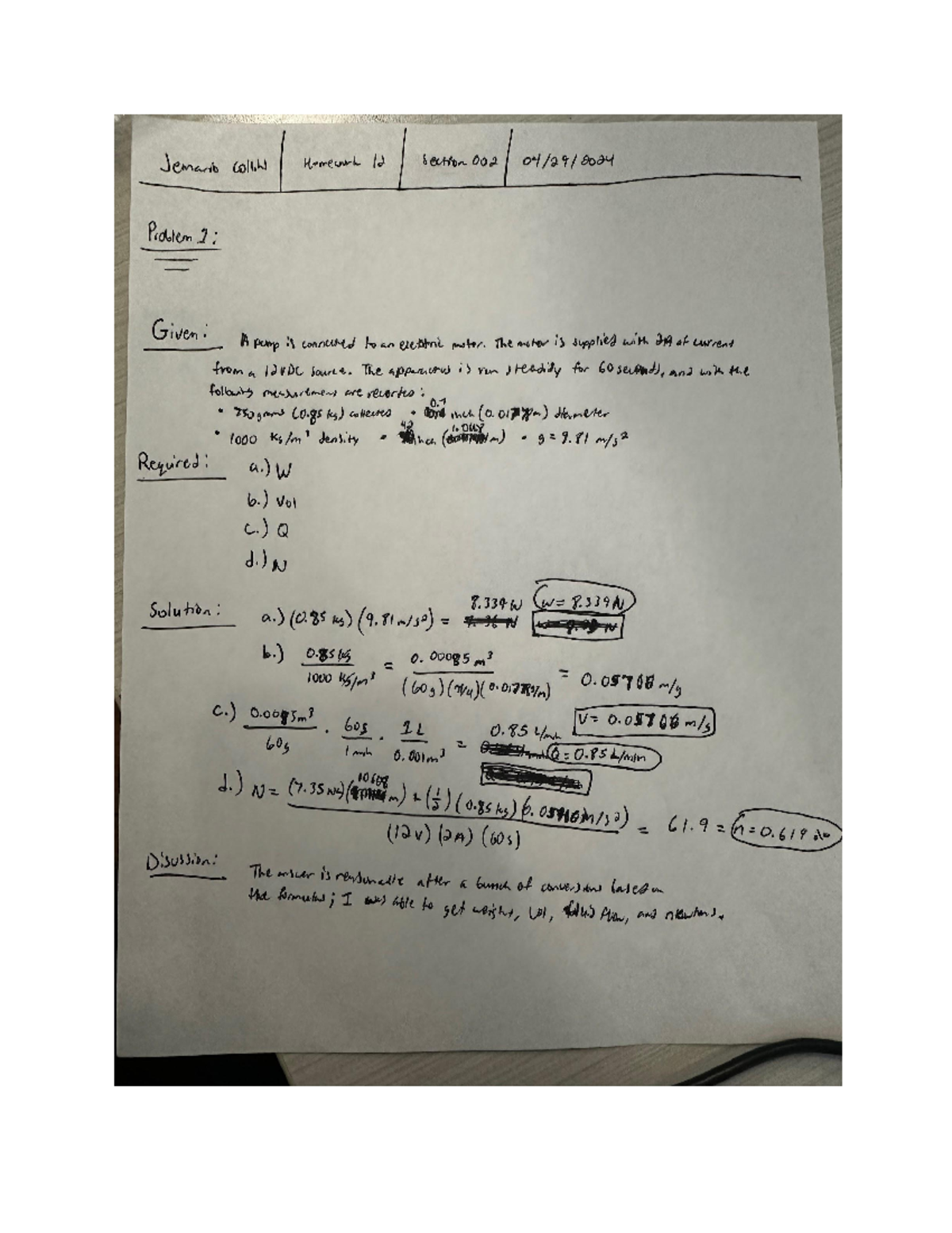 HMW 12 - Engineering Homework - ENGR 120 - Studocu