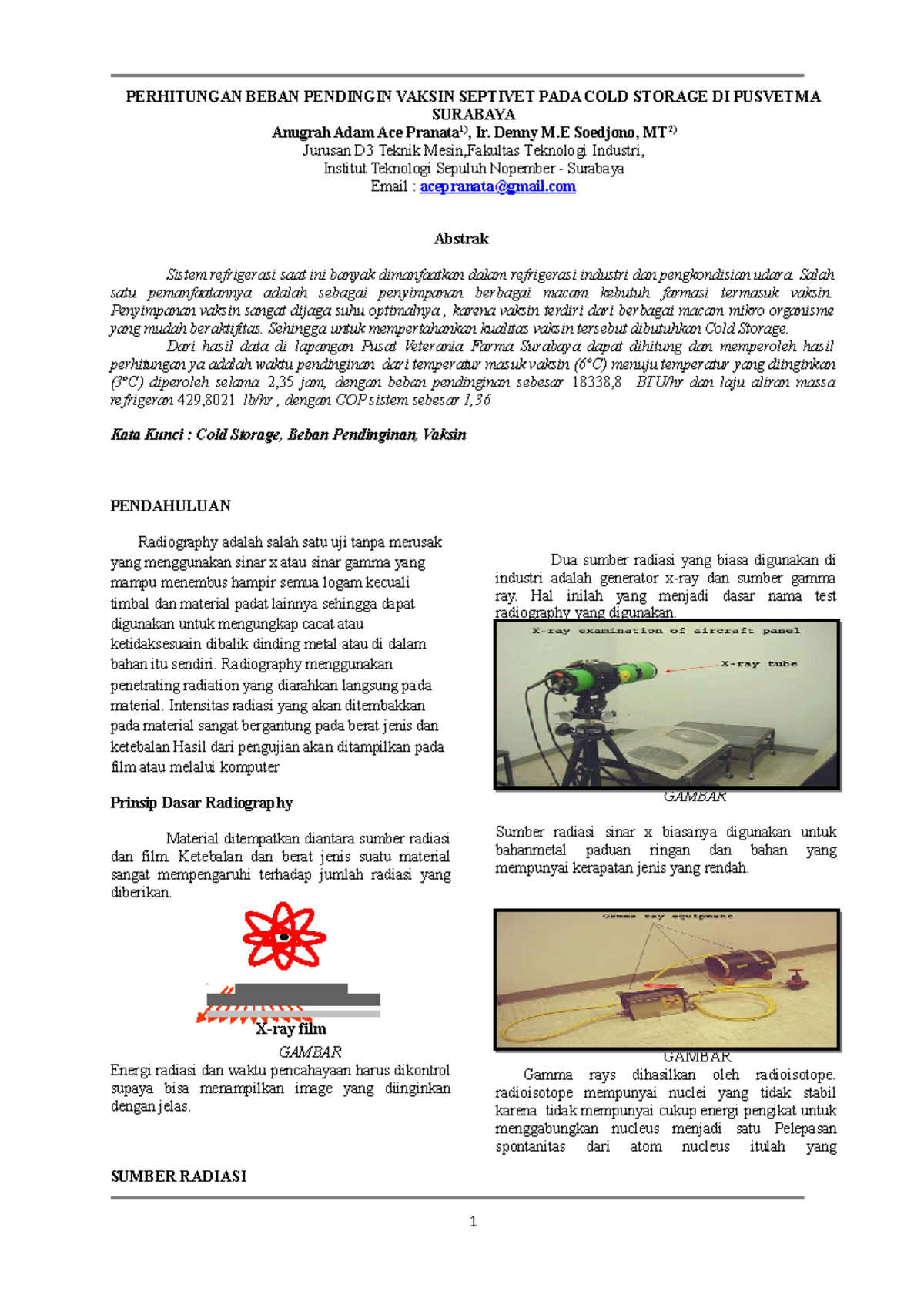 Paper Presentasi Tugas Akhir Perhitungan Beban Pendingin Vaksin ...