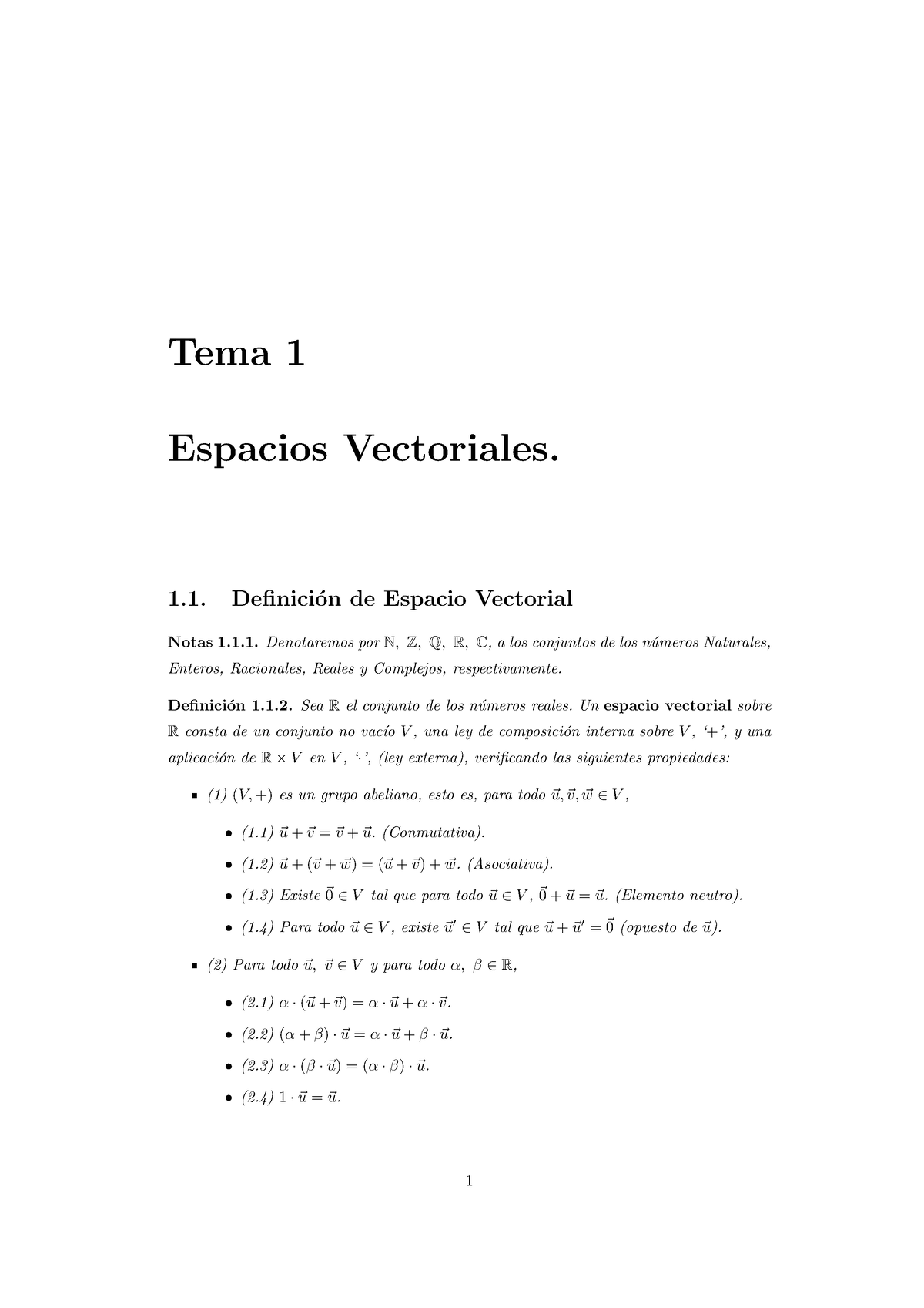 Tema 1- Espacios Vectoriales Analisis Vectorial Y Tensorial - Tema 1 ...