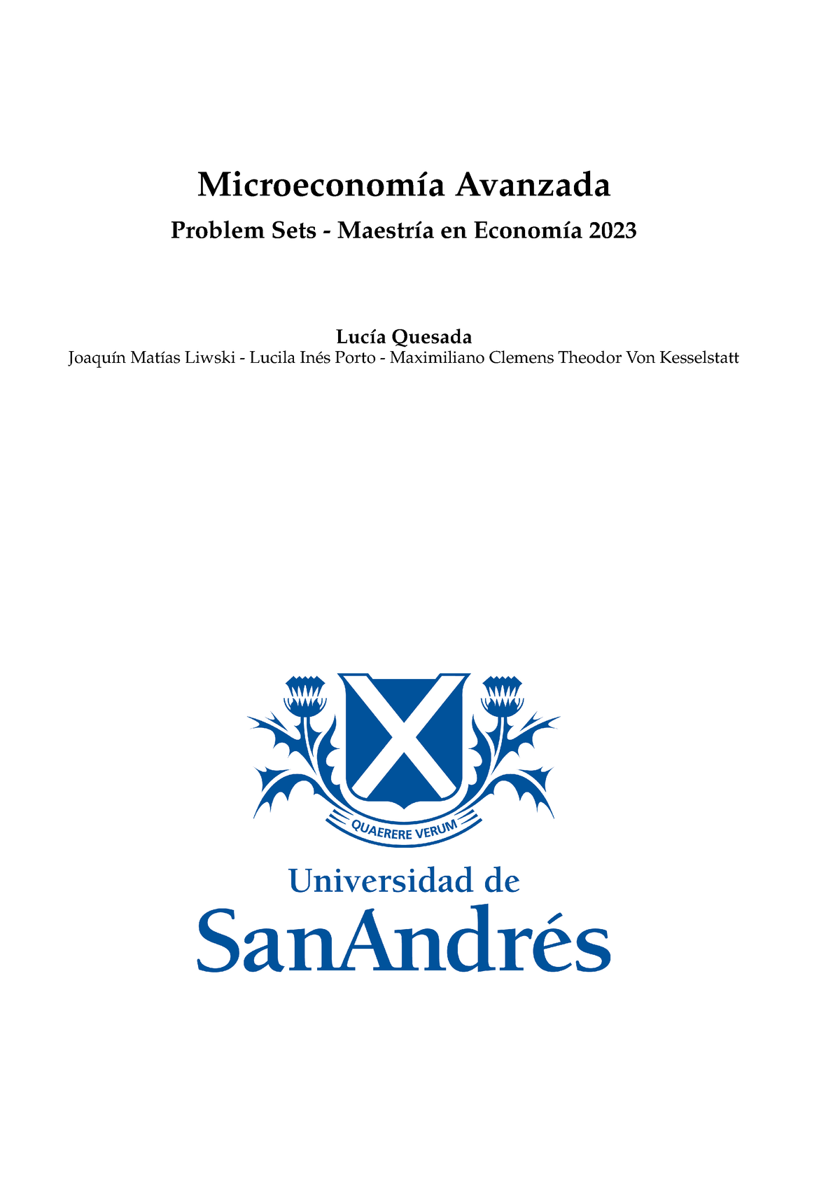 Microeconomía Avanzada - Udesa - Prácticos - Microeconom ́ıa Avanzada ...