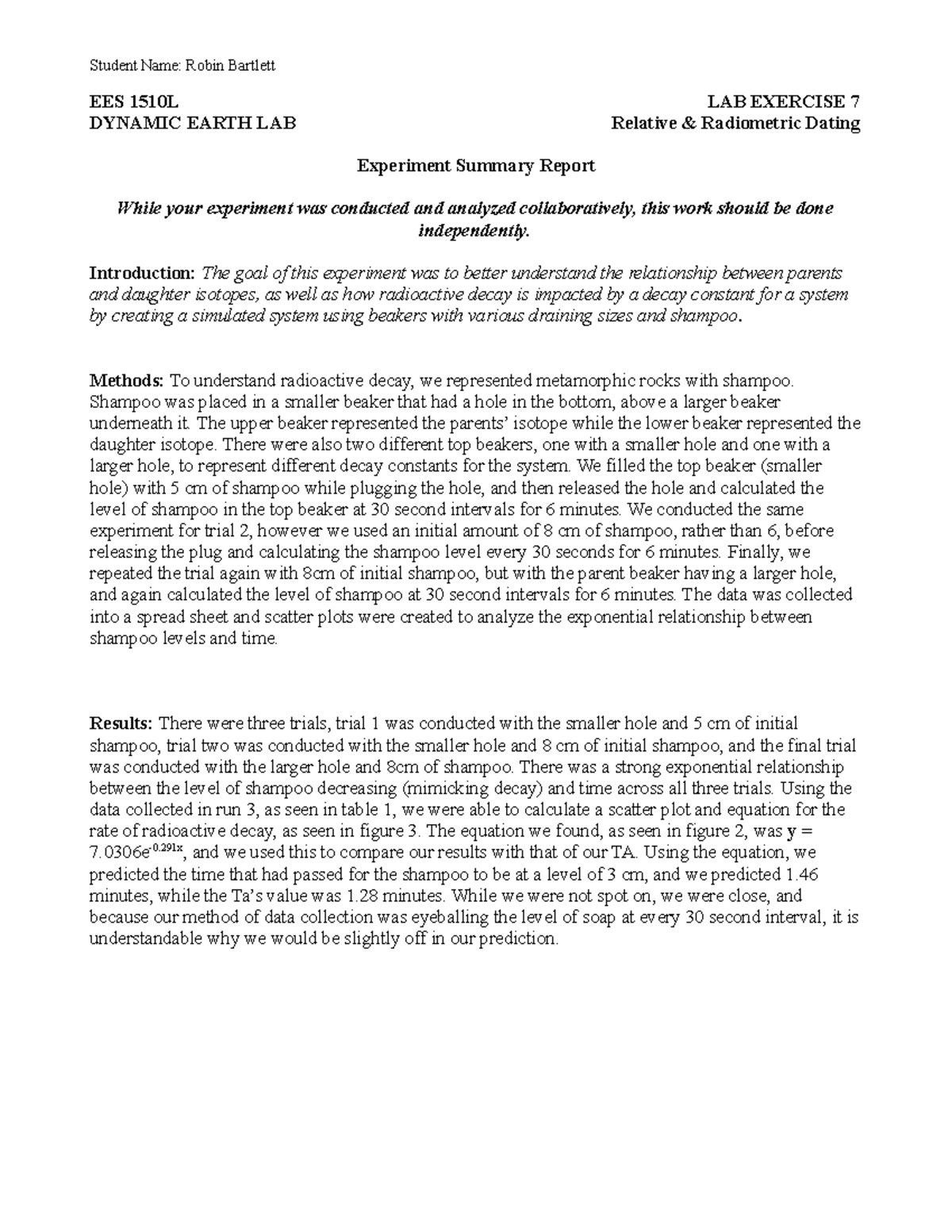 Bartlett Lab 7 report template (Fa2021) - Student Name: Robin Bartlett ...