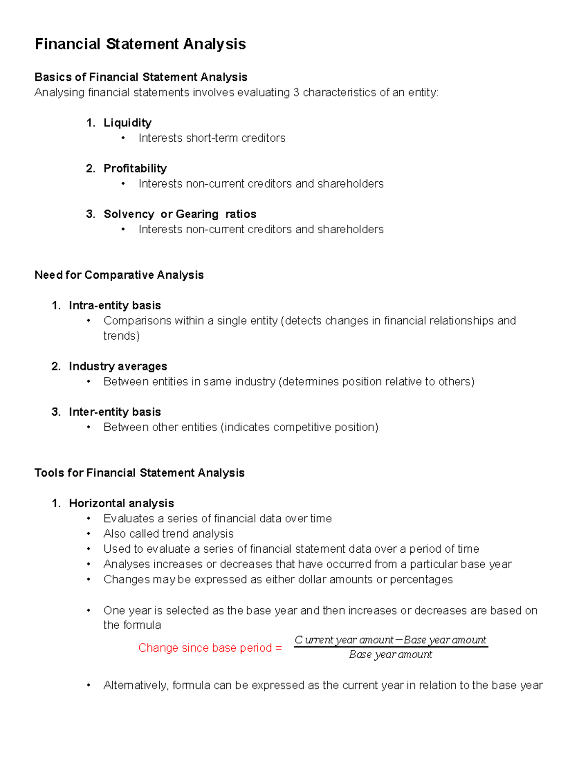 What Are The Methods Of Financial Statement Analysis