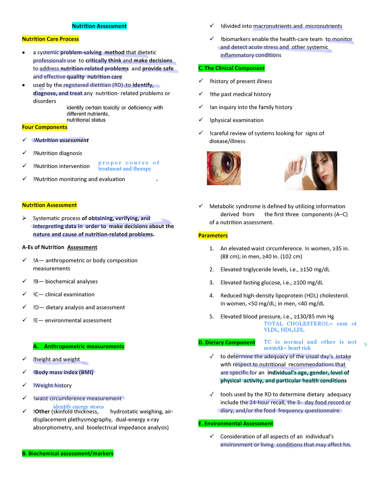 Nutrition Assessment Seminar Week 4 - Nutrition Assessment Nutrition ...