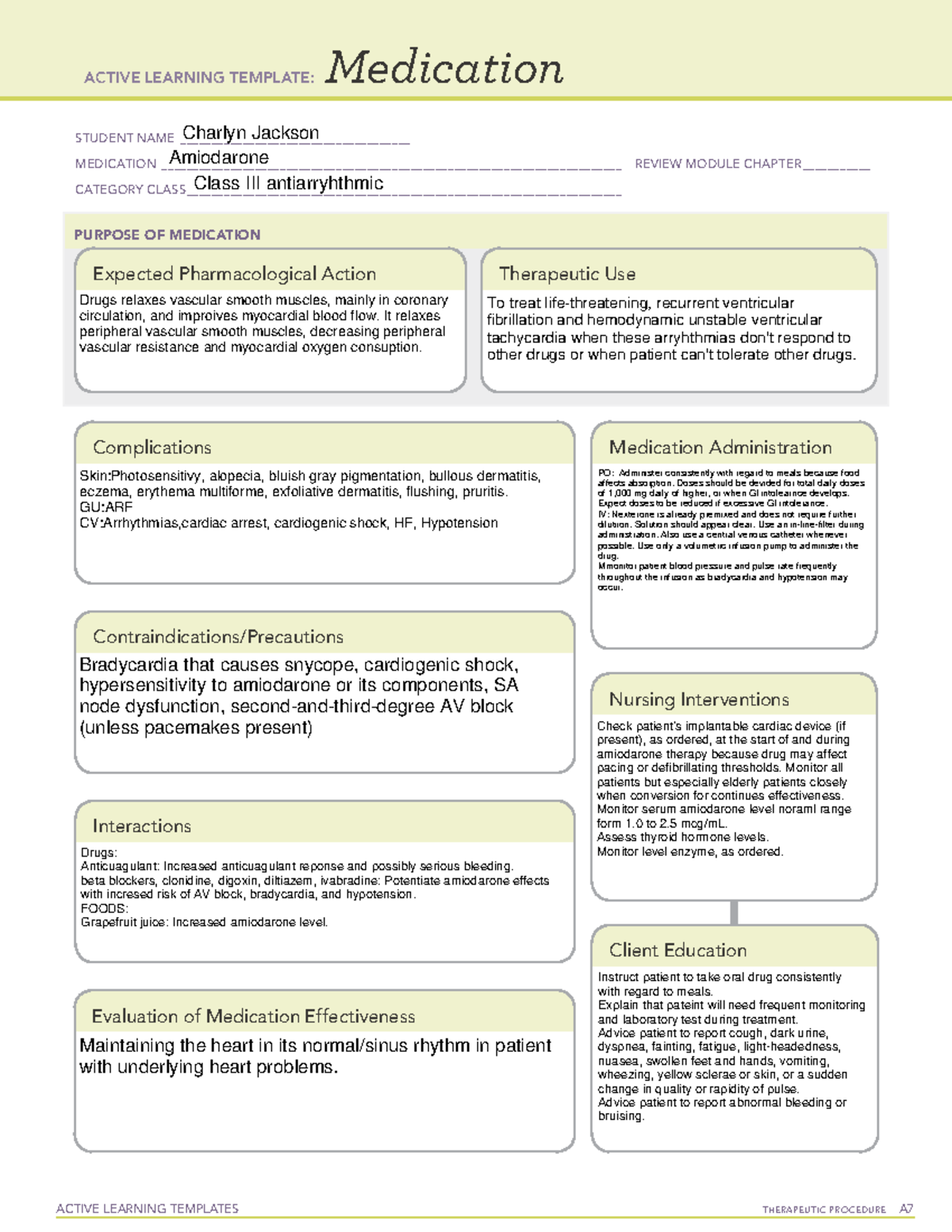 Active Learning Template medication - ACTIVE LEARNING TEMPLATES ...