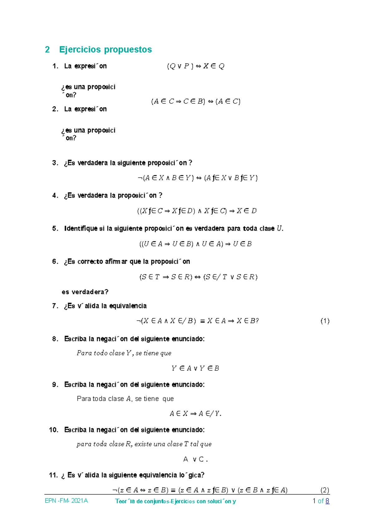 Propuestos - Conjuntos-convertido - EPN -FM- 2021A Teor ́ıa De ...