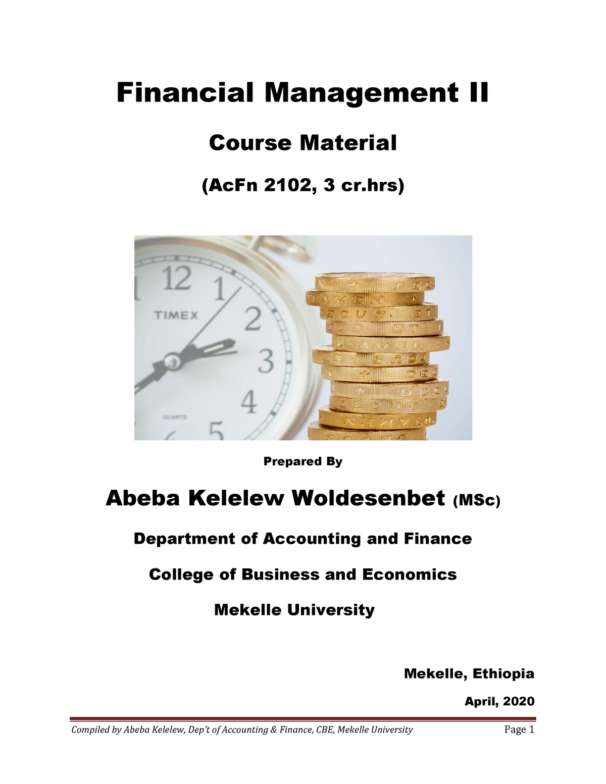 financial management ii assignment