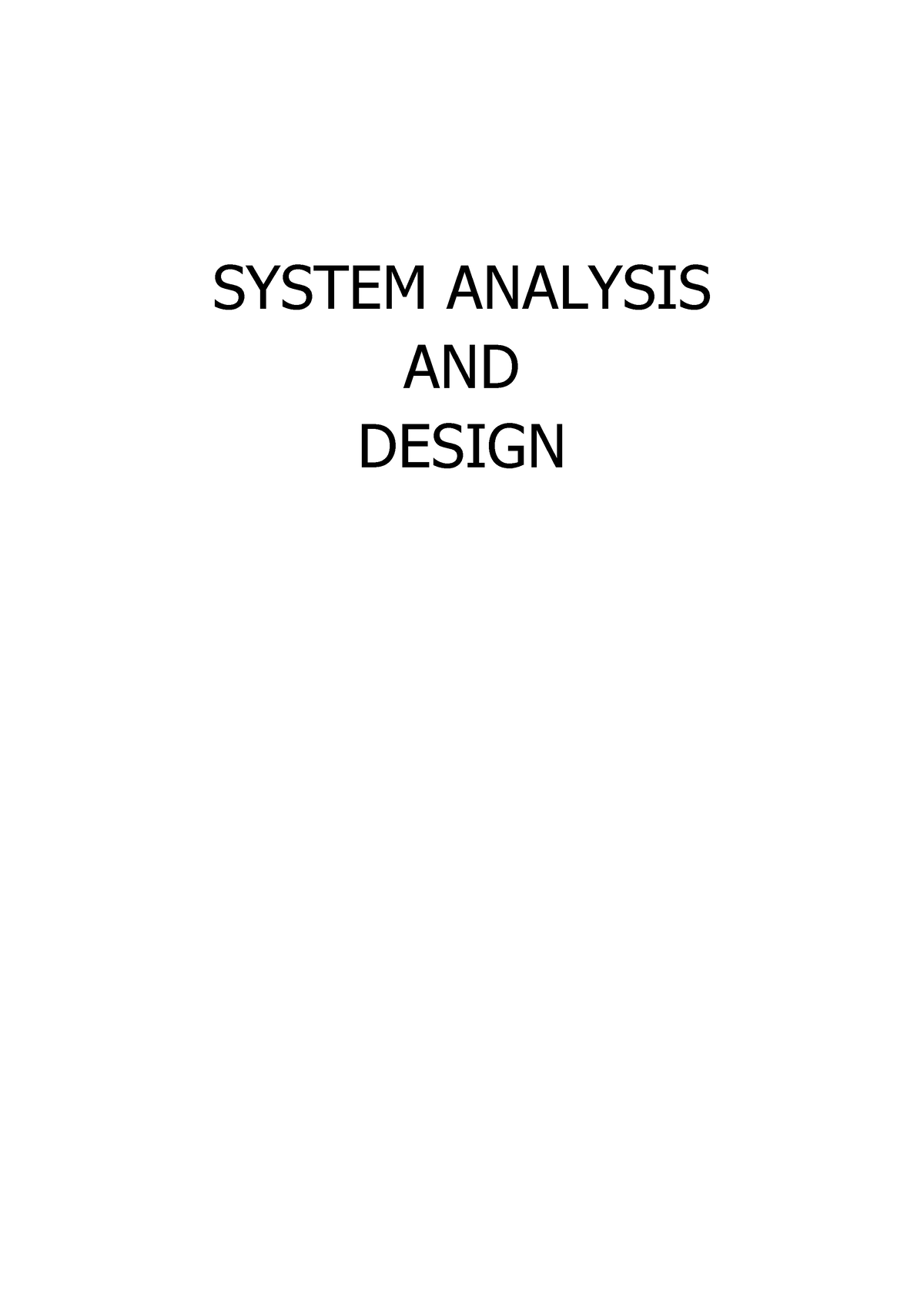 Artificial Intelligence - SYSTEM ANALYSIS AND DESIGN ii Course ...