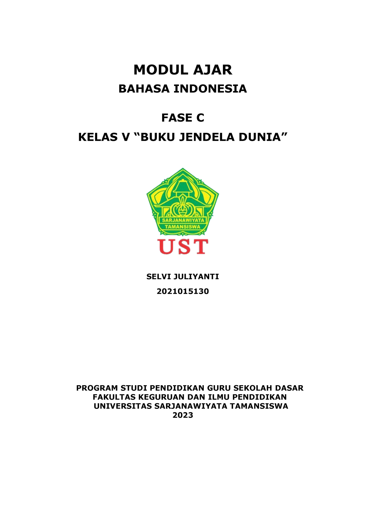 Modul B - Bfhugfsgasjasygdfasf Ashf - MODUL AJAR BAHASA INDONESIA FASE ...