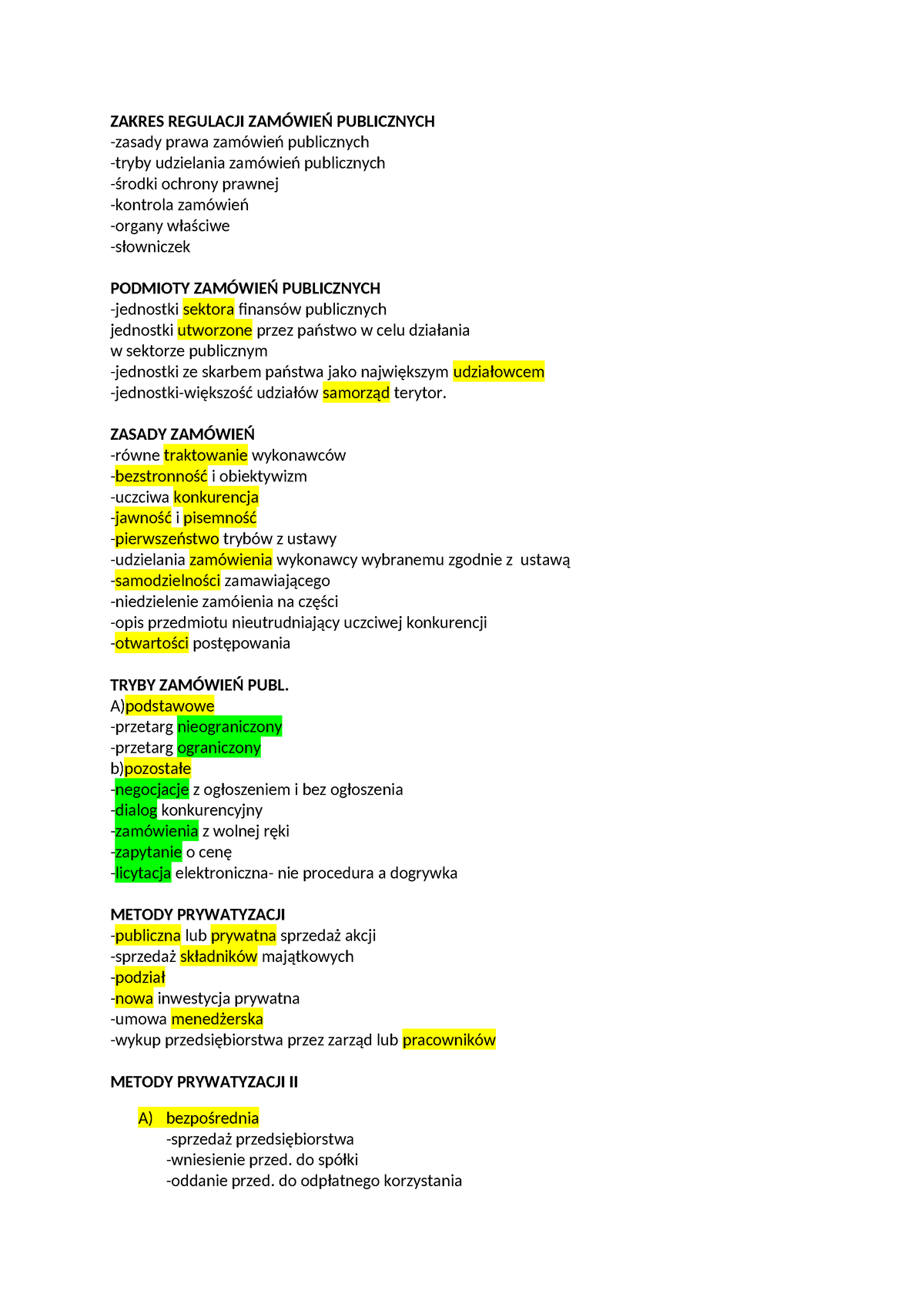 PPG- Egzamin - Notatki Z ćwiczeń - ZAKRES REGULACJI ZAMÓWIEŃ ...