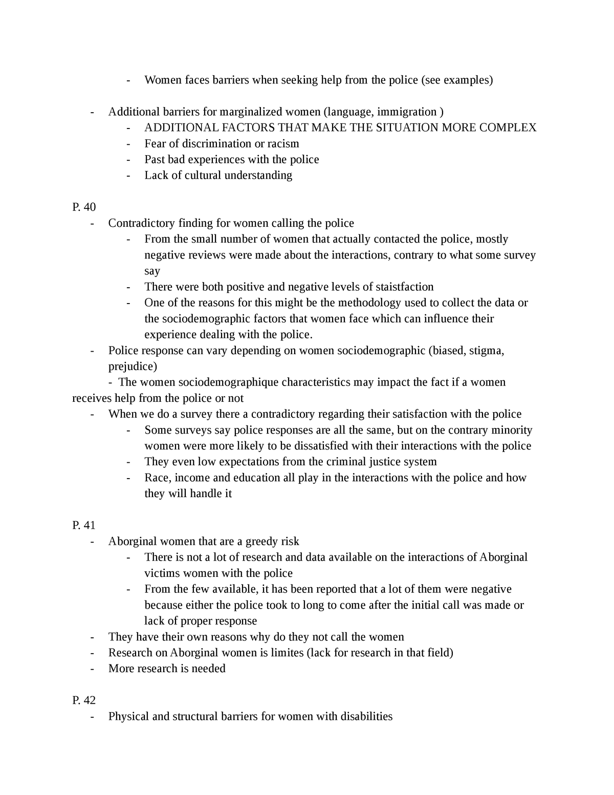 Fem-5 - fem notes 5 - Women faces barriers when seeking help from the ...