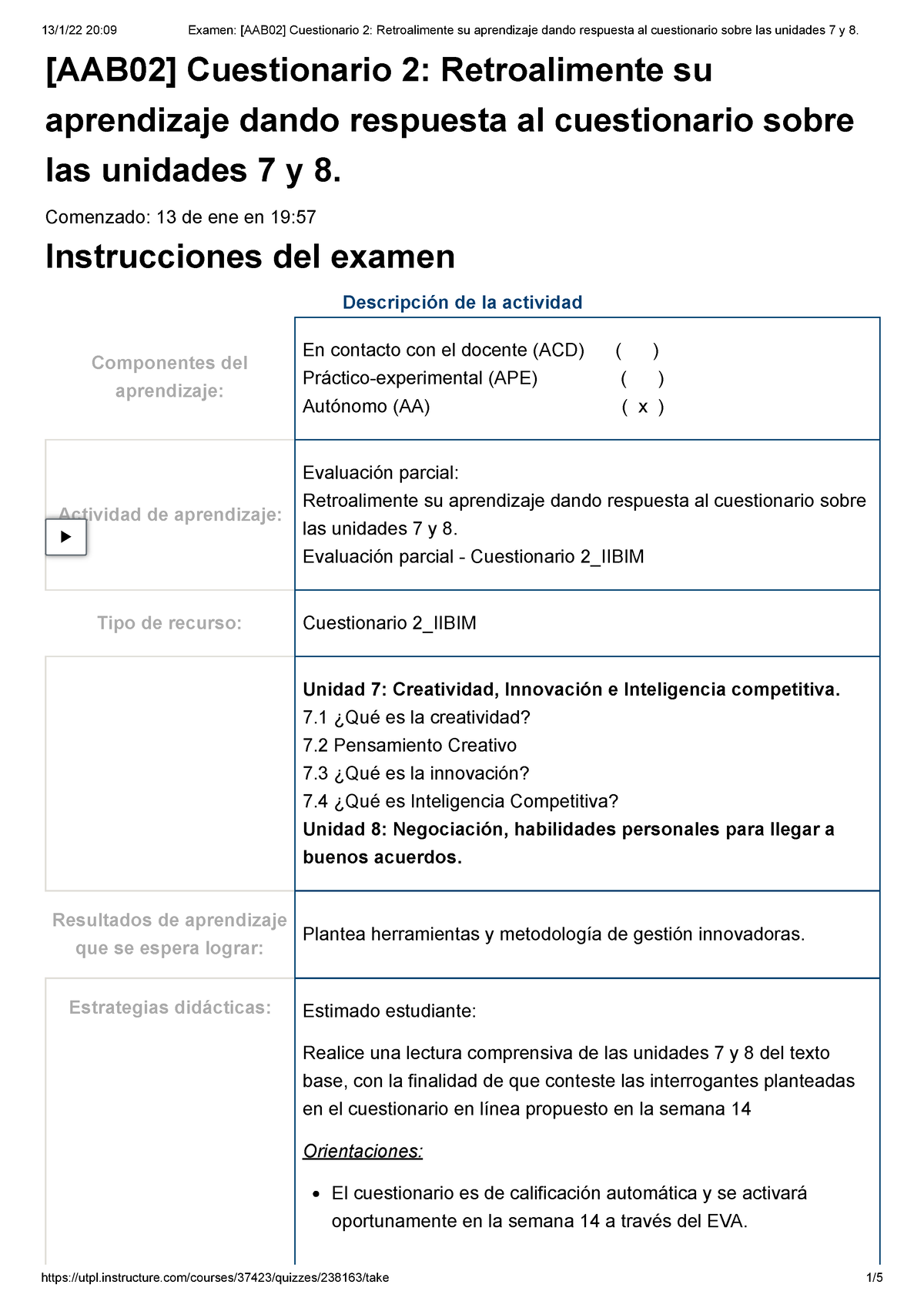 Examen [AAB02] Cuestionario 2 Retroalimente Su Aprendizaje Dando ...