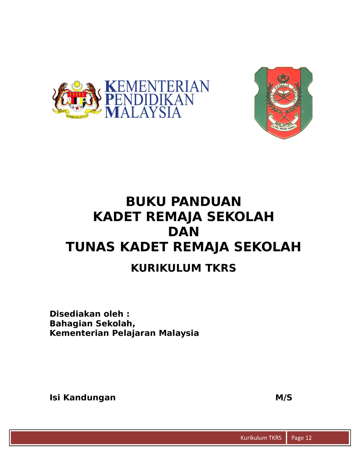 BUKU Panduan Kurikulum TKRS - BUKU PANDUAN KADET REMAJA SEKOLAH DAN ...