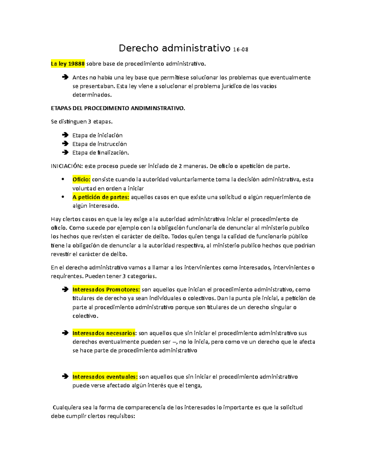 Derecho Administrativo 16 08 - Derecho Administrativo 16- La Ley 19880 ...