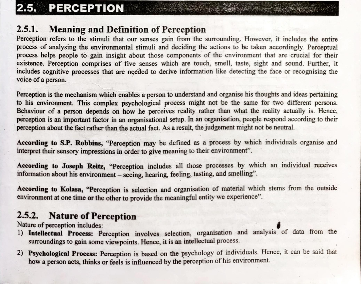 Components Of Perception And Factors Influencing Perception - 2 ...