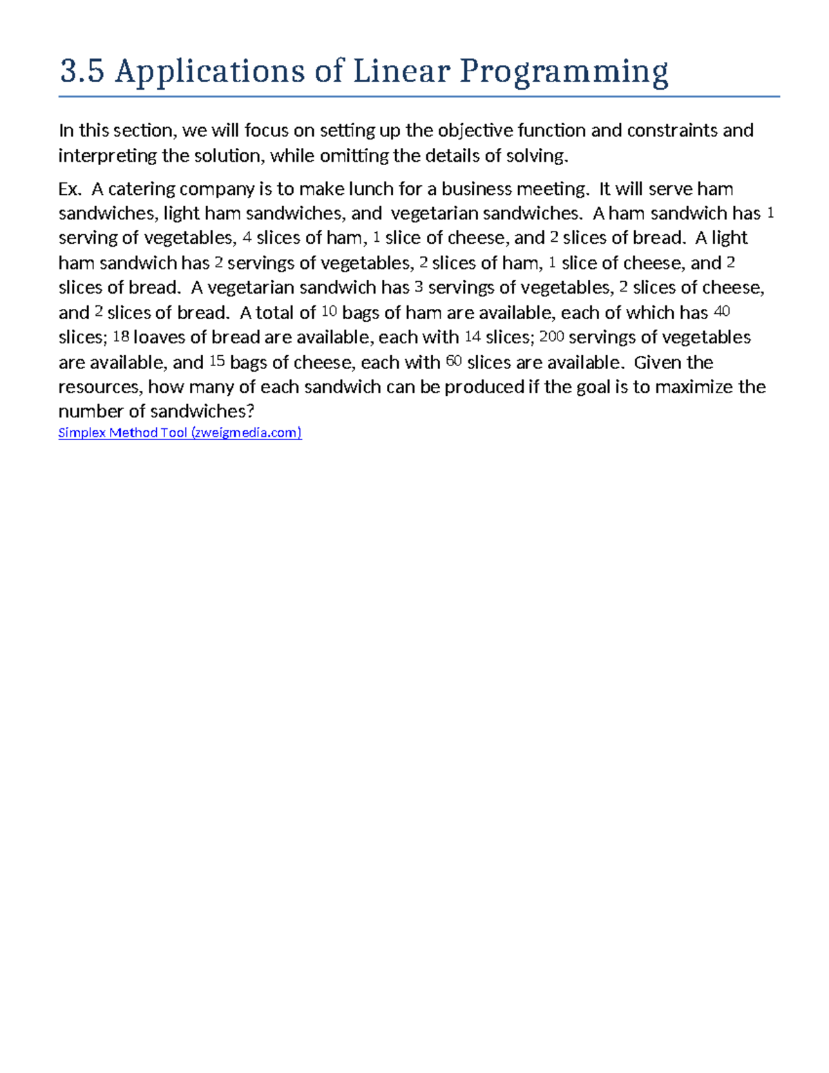 3.5 Applicatios of Linear Programming ( Accessible) - Tagged - 3 ...