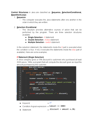 S-ITCS123 - Lecture notes 1-2 - Intermediate Programming - La Salle ...