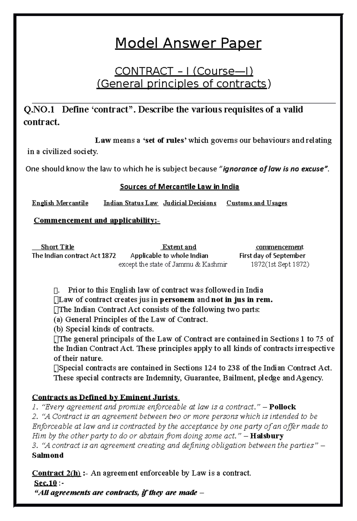 Contract 1 - NA ...