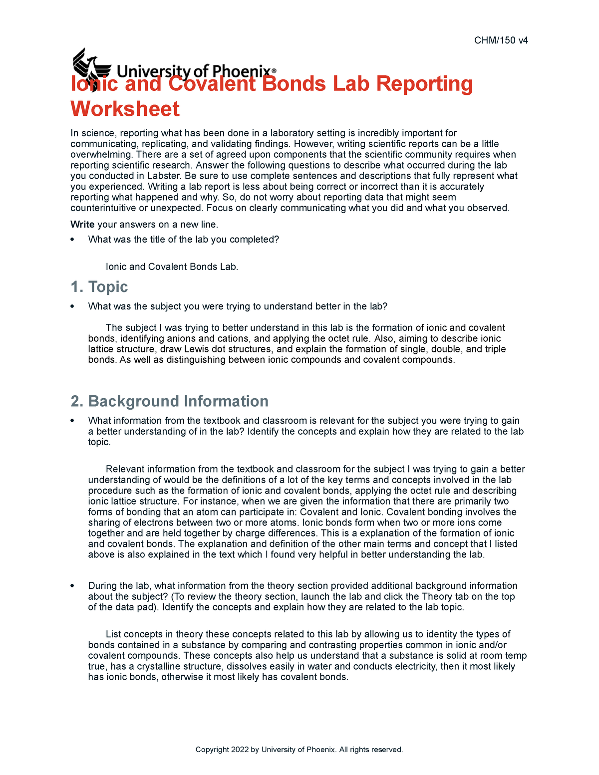 Chm lab report 6 - Hdhdhd - chemica stuctwus- H Zwutte Lon of