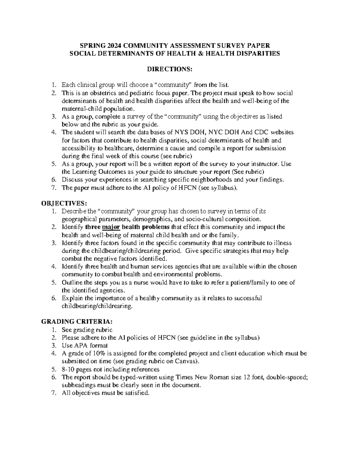 Spring+2024+AAS+NUR+223+ Community+ Assessment+ Survey+ Project+ Paper ...