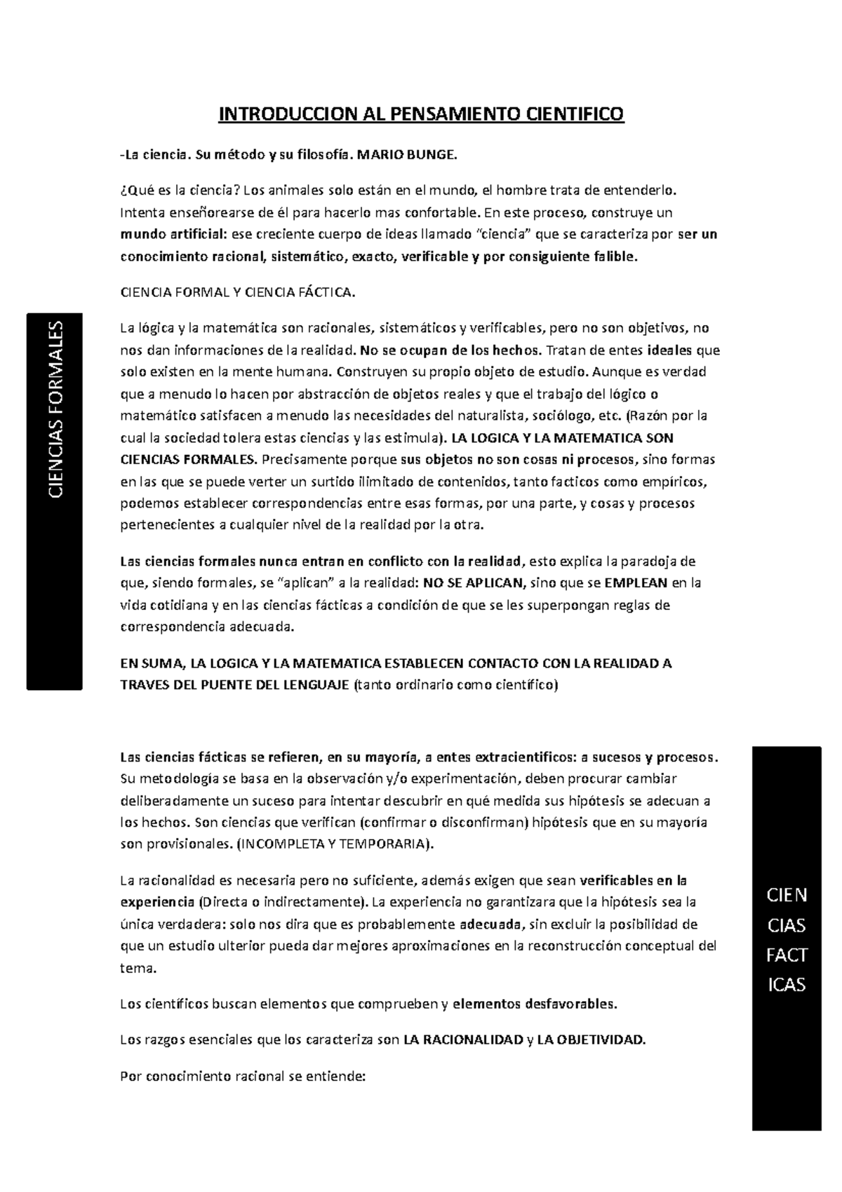 Introduccion AL Pensamiento Cientifico - INTRODUCCION AL PENSAMIENTO ...