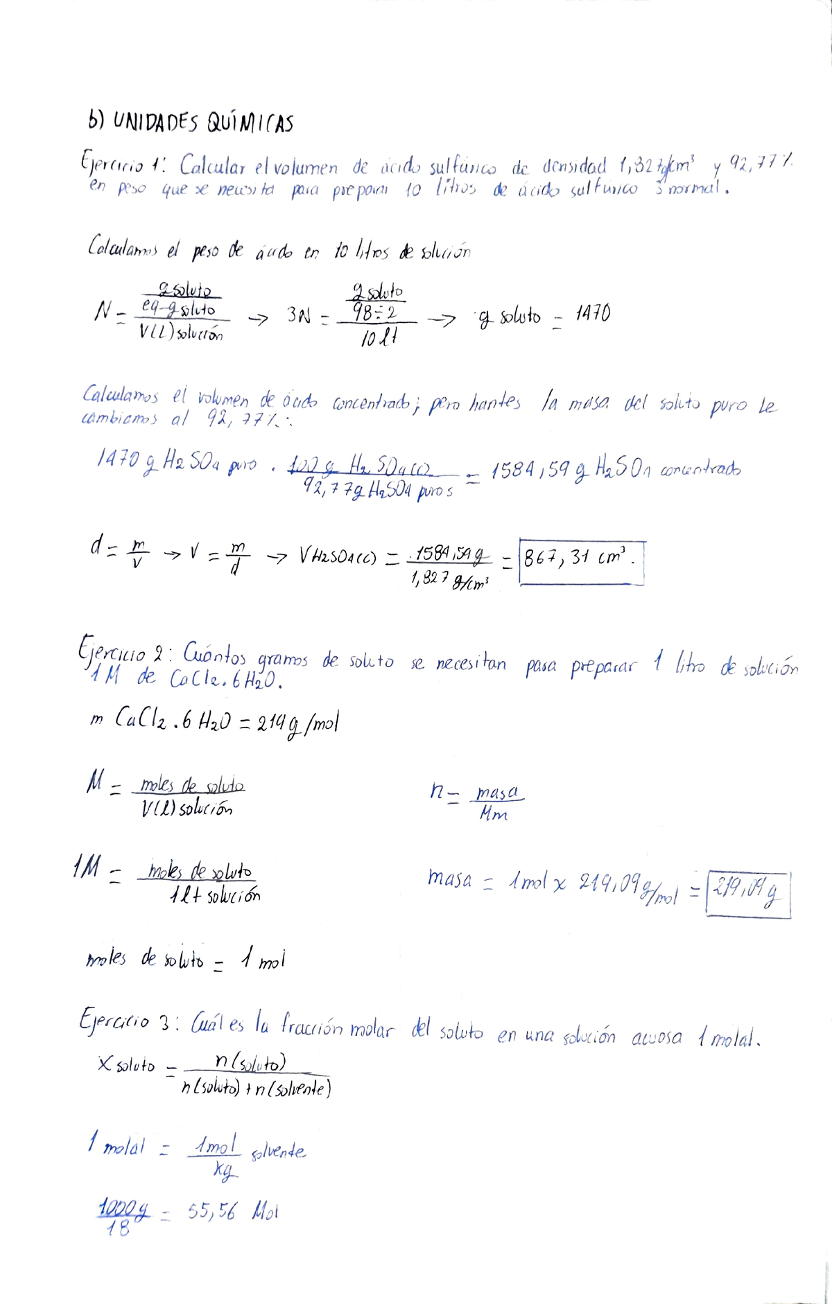 Ejercicios De Unidades Quimicas - B) UNIDADES QUÍMICAS Erteig 4 ...