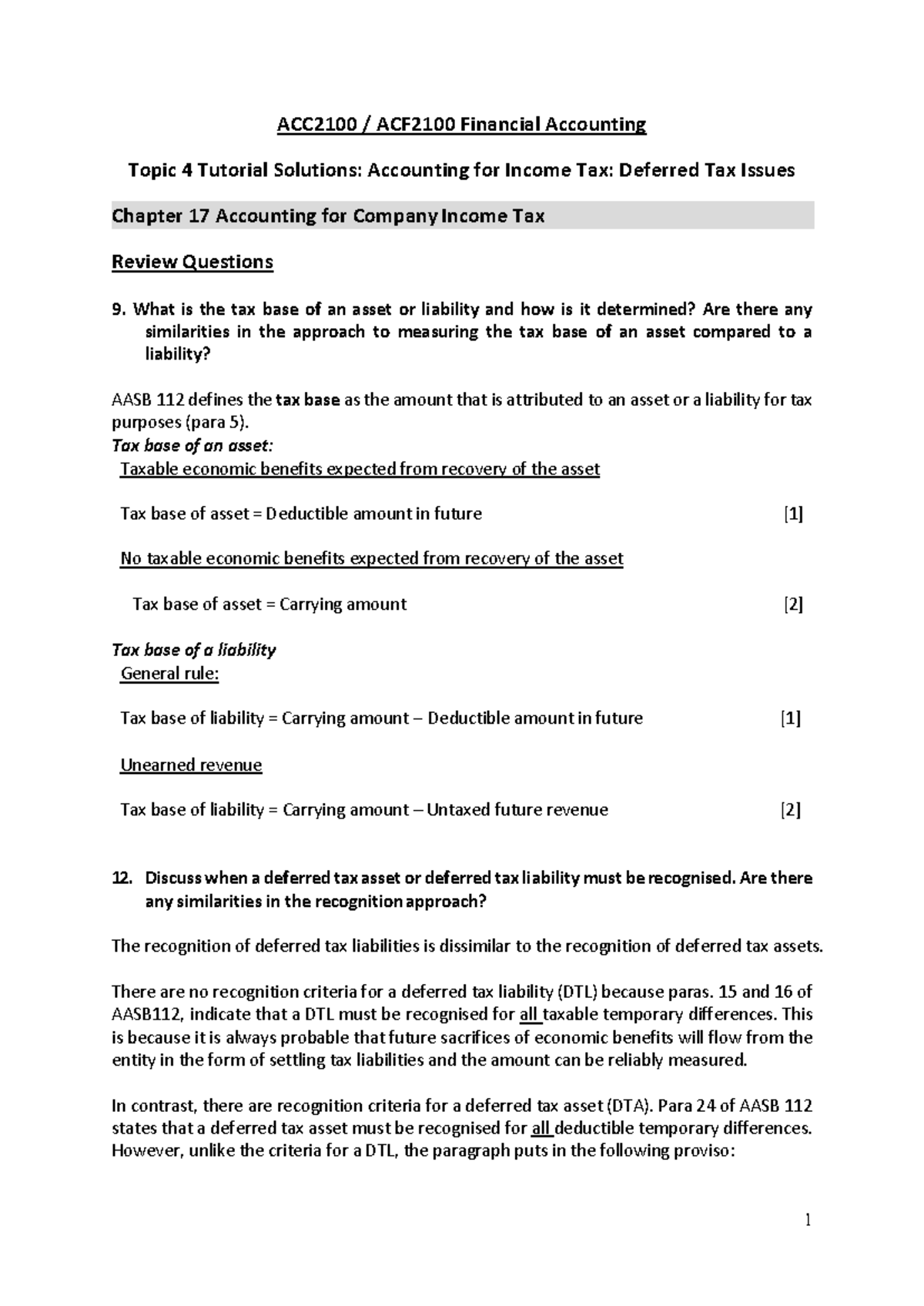 tutorial-solutions-4-what-is-the-tax-base-of-an-asset-or-liability