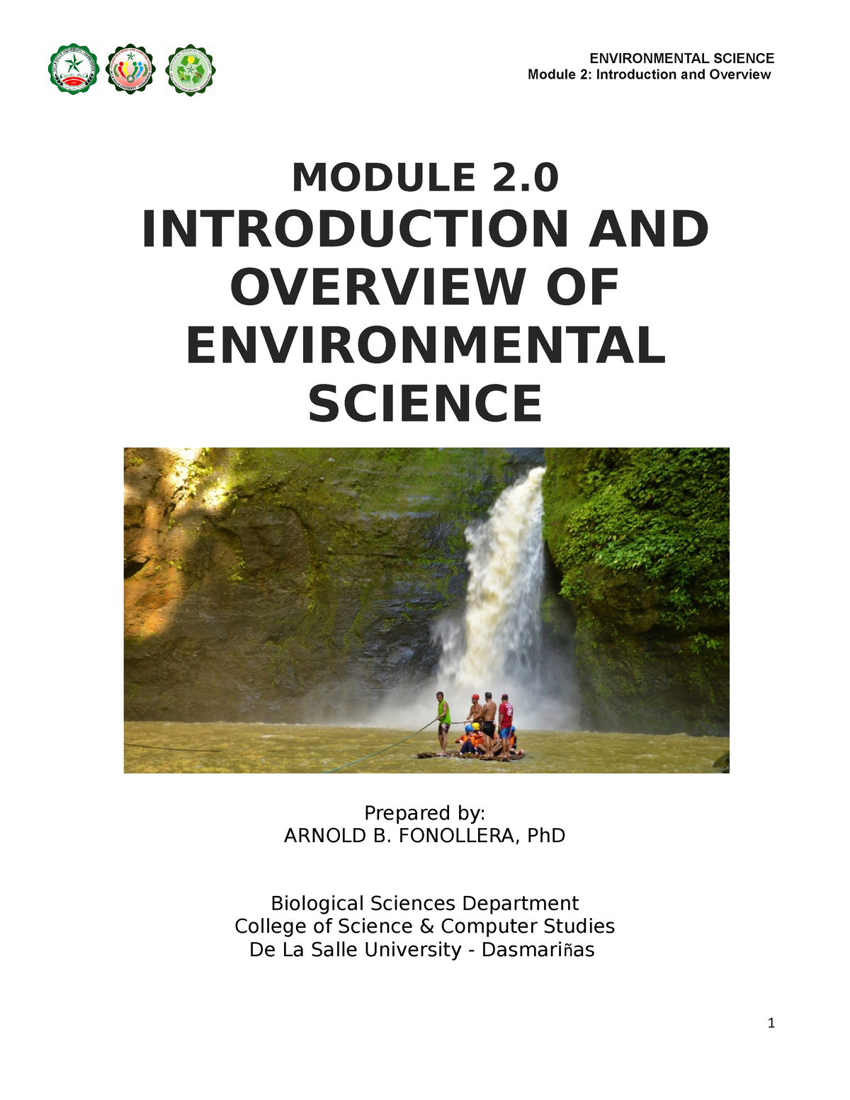 Envi - Note 1 - Introduction In Environmental Science - Module 2 ...