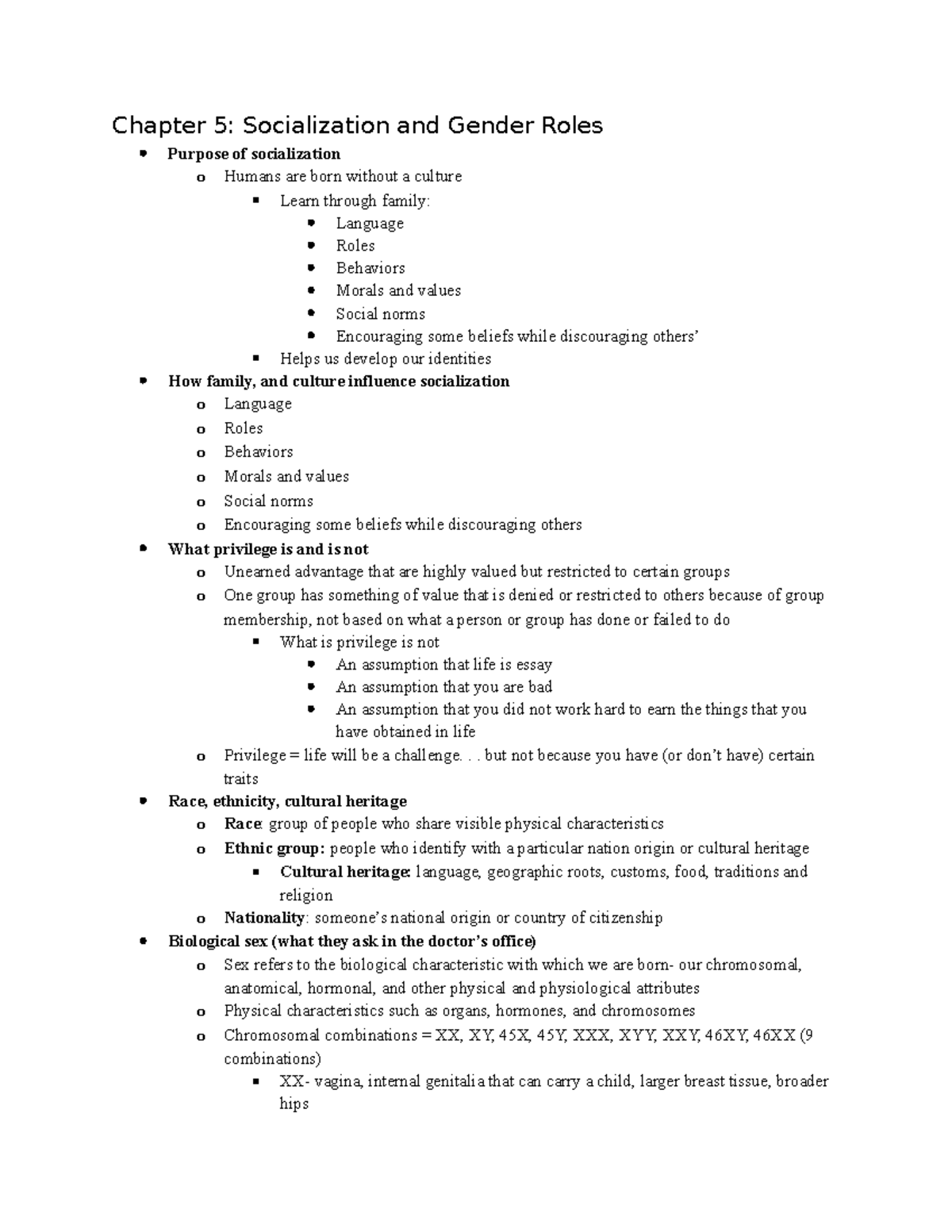 Chapter 5 - Dr. Carie Hanson Bradley - Chapter 5: Socialization and ...