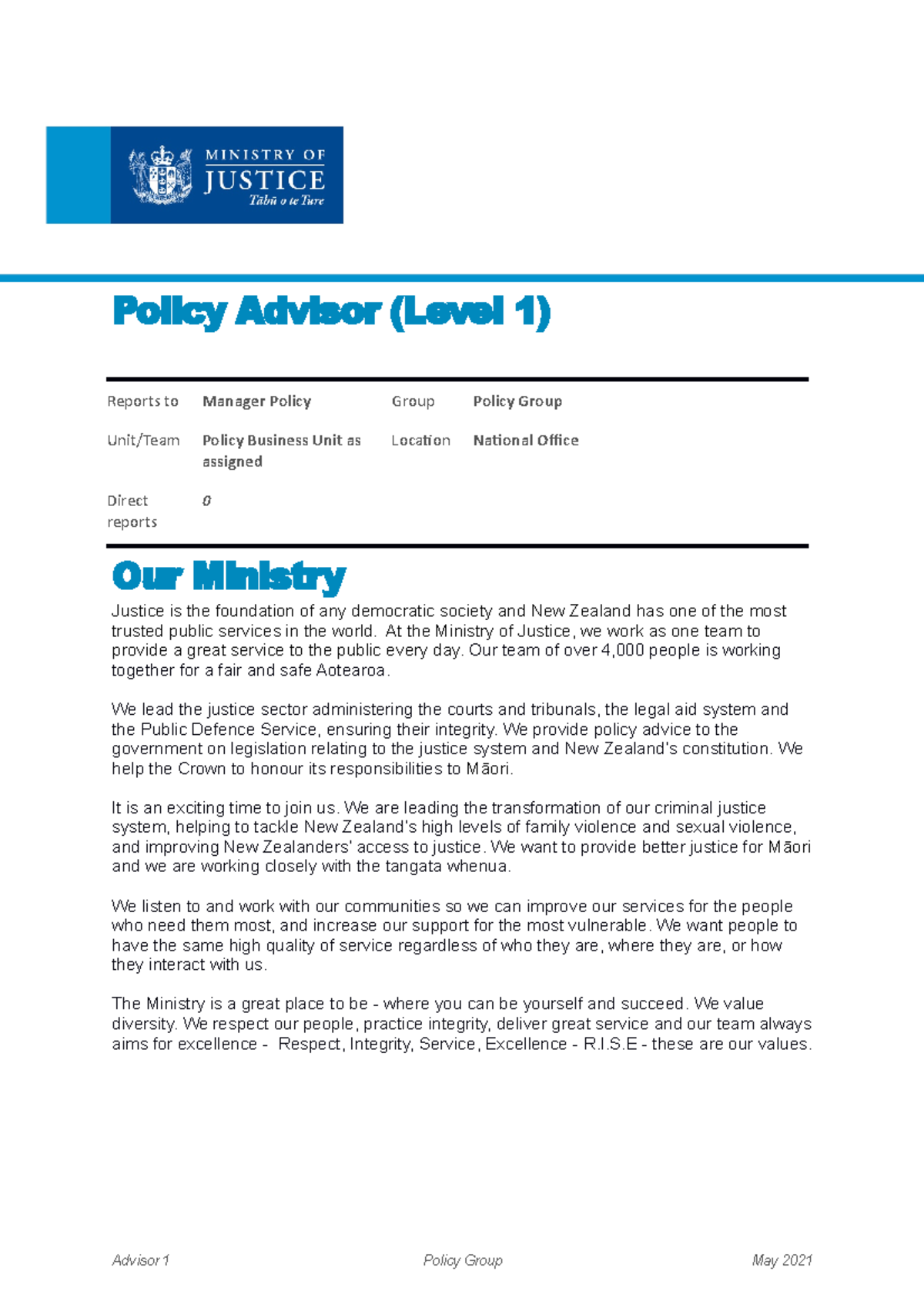 new-policy-advisor-level-1-ministry-of-justice-policy-advisor