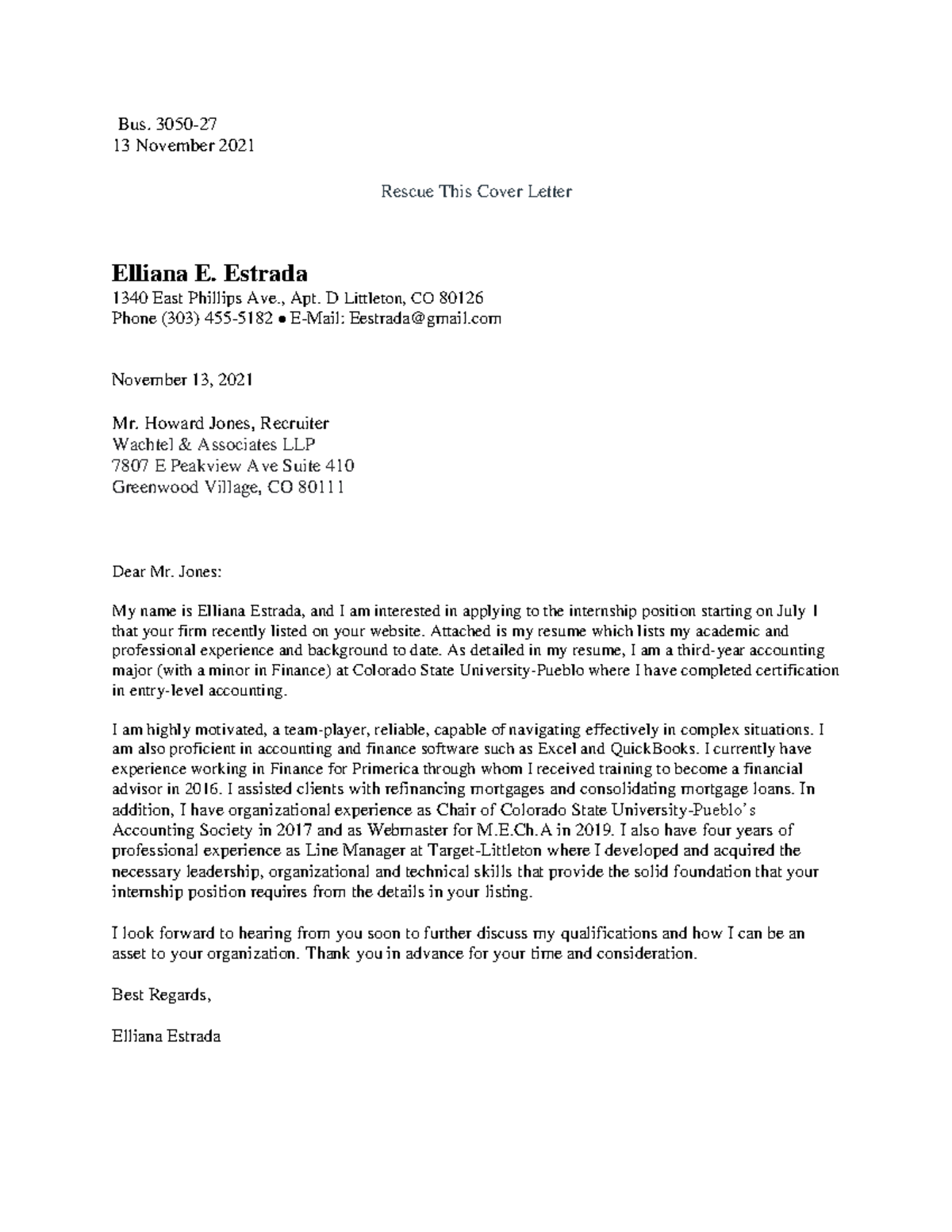 Bus3050-Rescue This Cover Letter - Bus. 3050- 13 November 2021 Rescue ...