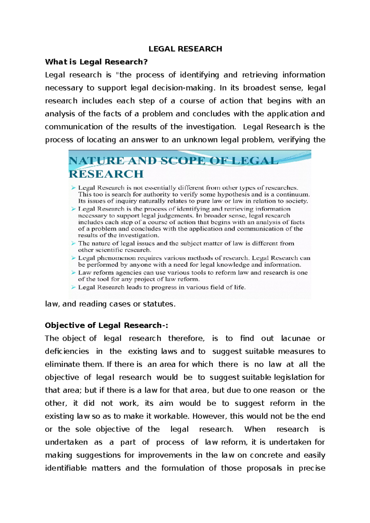 legal research paper format india