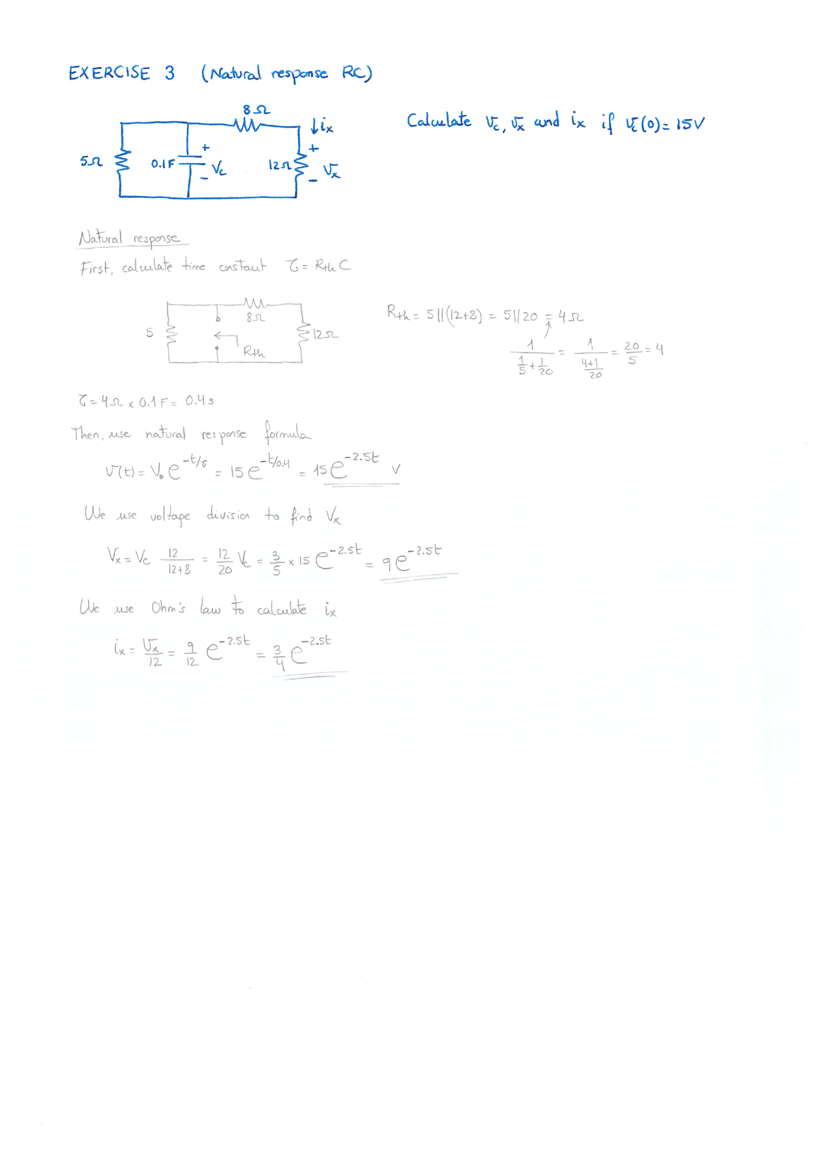 Exercises Solution Topic 4 - ELEC1111 - Studocu