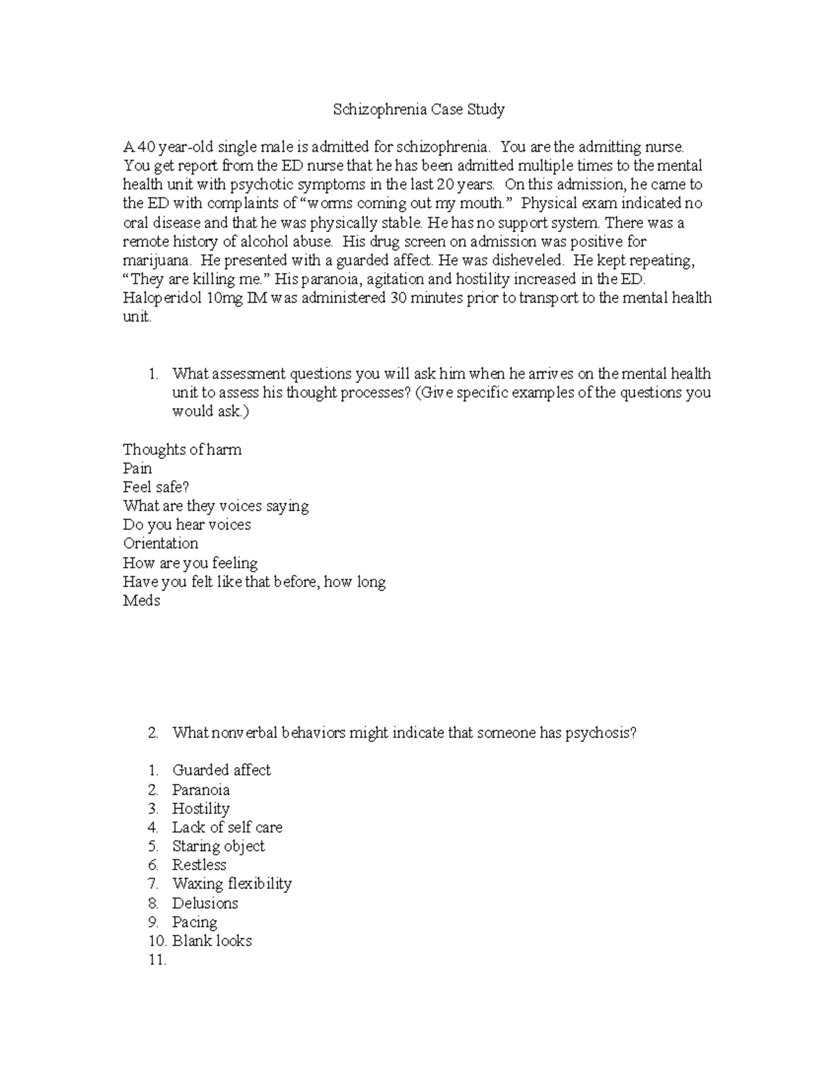 case study on schizoid personality disorder