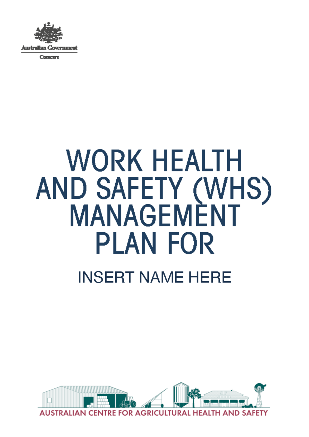 Work health and safety management plan template WORK HEALTH AND