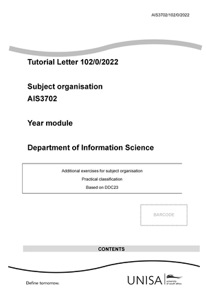 [Solved] Classify ALL Subject Statements According To Dewey Decimal ...