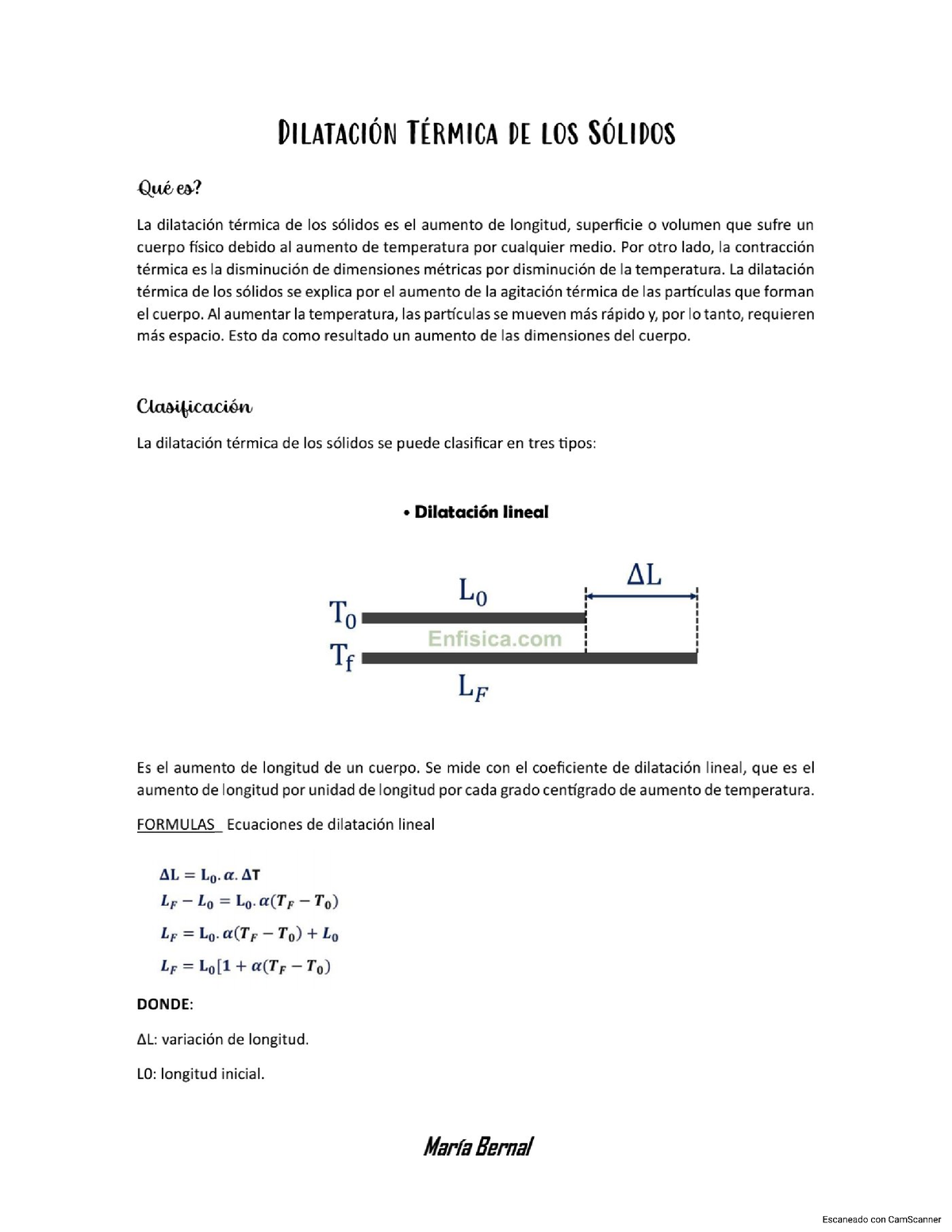 I.I. - Dilatación Termica De Los Sólidos - Resistencia De Los ...