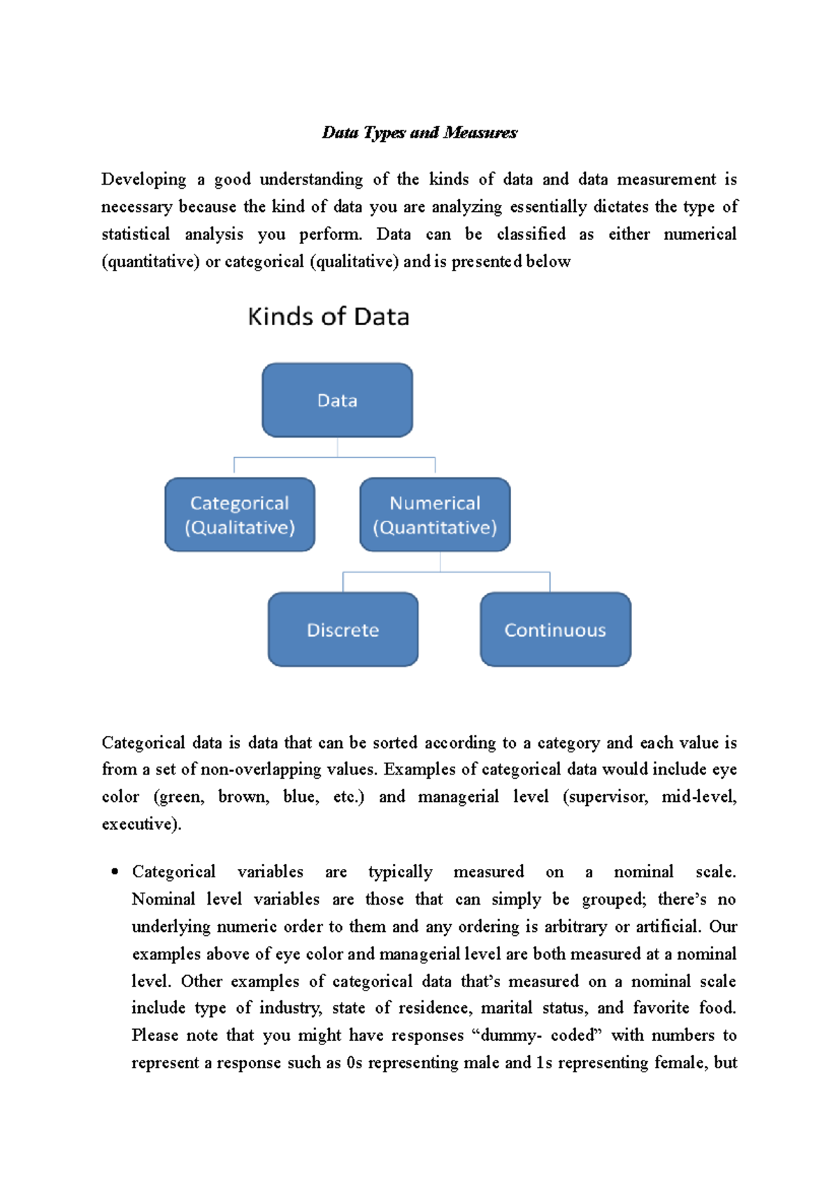 Reading 2 Data Types and Measures - Data Types and Measures Developing ...