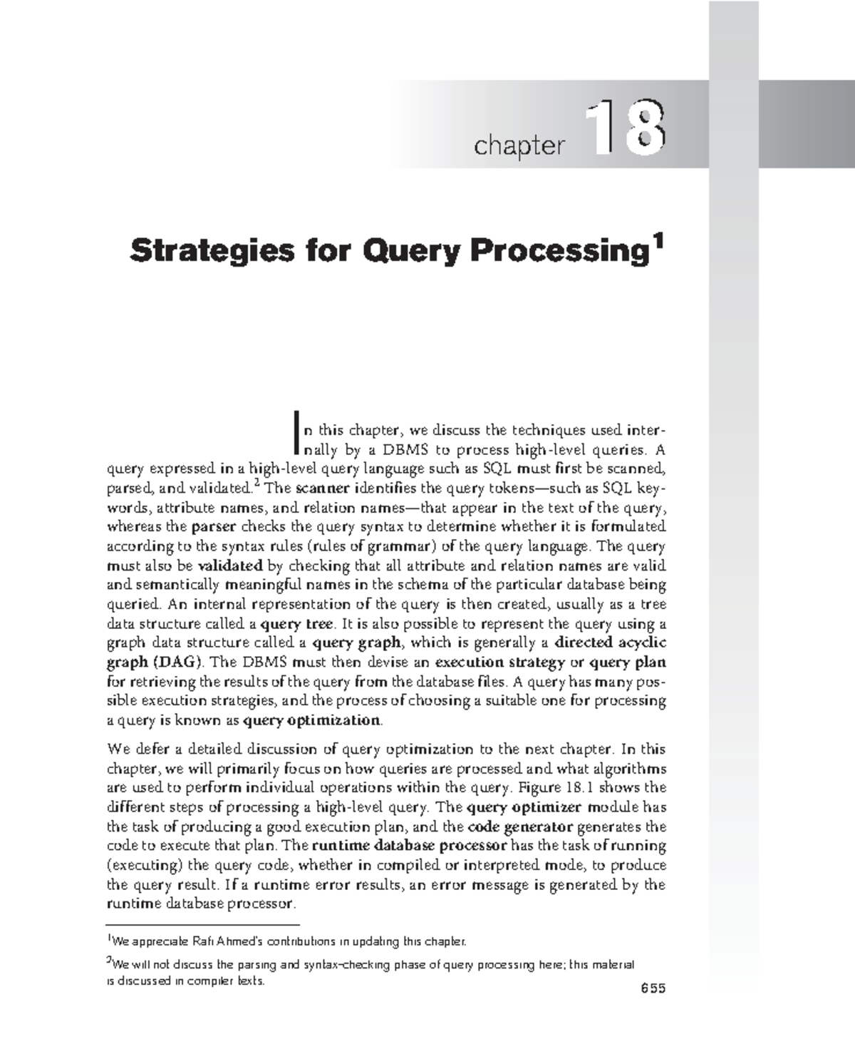 Chapter 18 Strategies for Query Processing - chapter 18 Strategies for ...