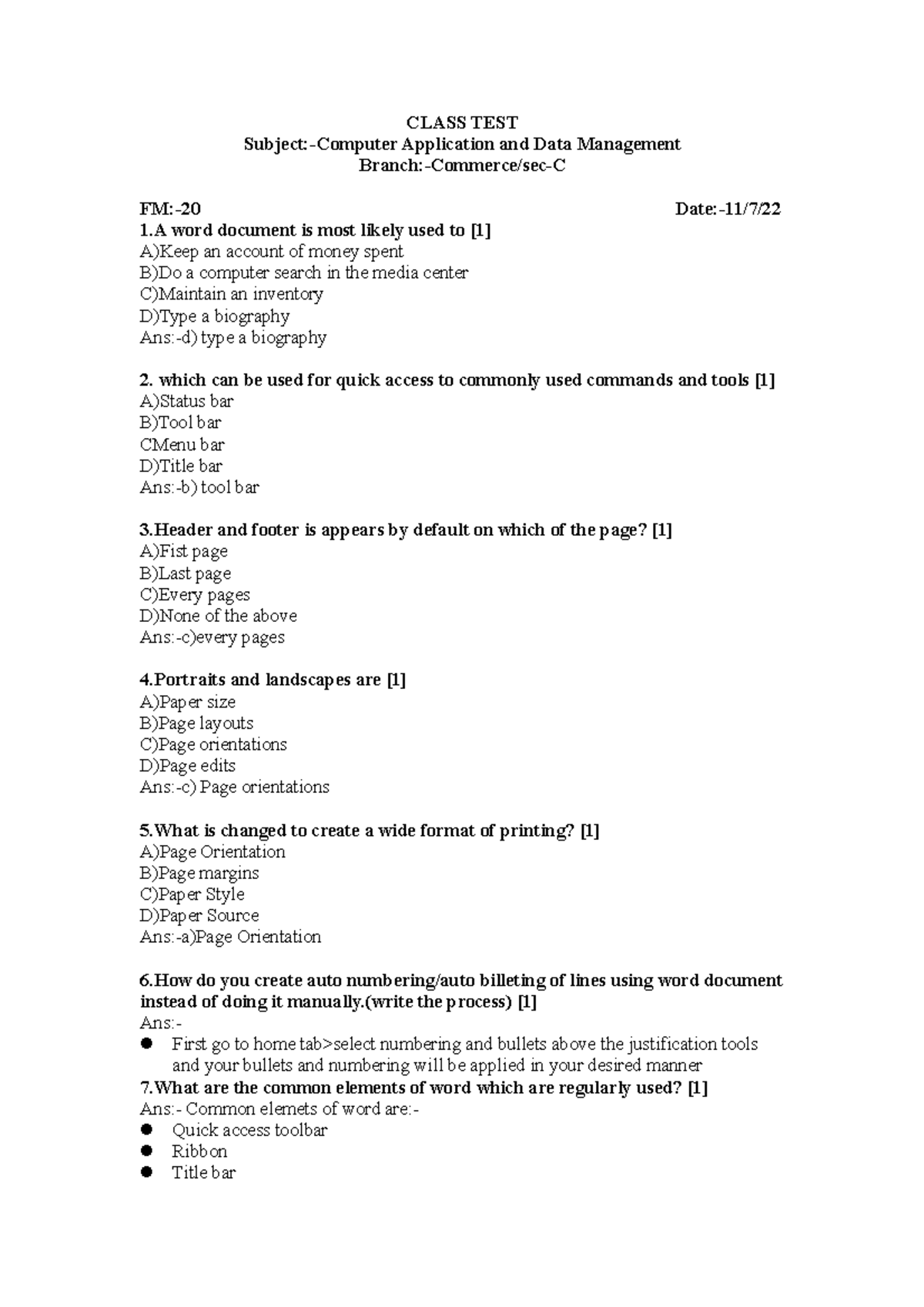 computer application and data management assignment pdf